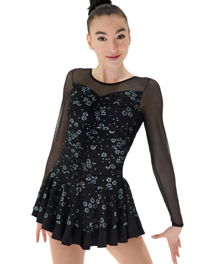 MONDOR DRESS 671 Glitter Figure Skate Dress front view