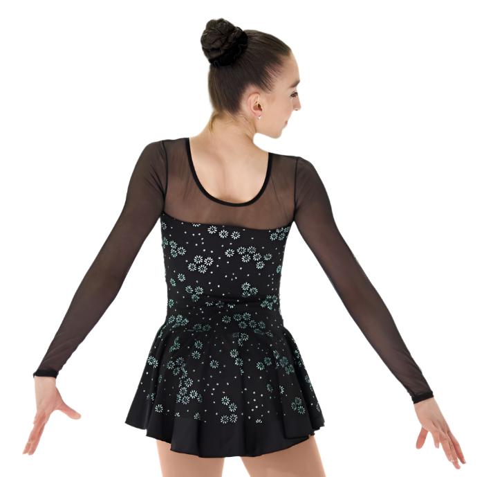 MONDOR DRESS 671 Glitter Figure Skate Dress back view