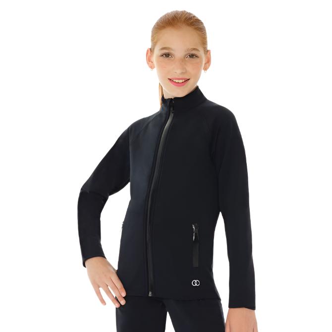 Black Mondor Powerflex Kid's Figure Skate Jacket front view