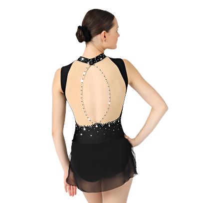 Back view of MONDOR DRESS 2605 with open back design