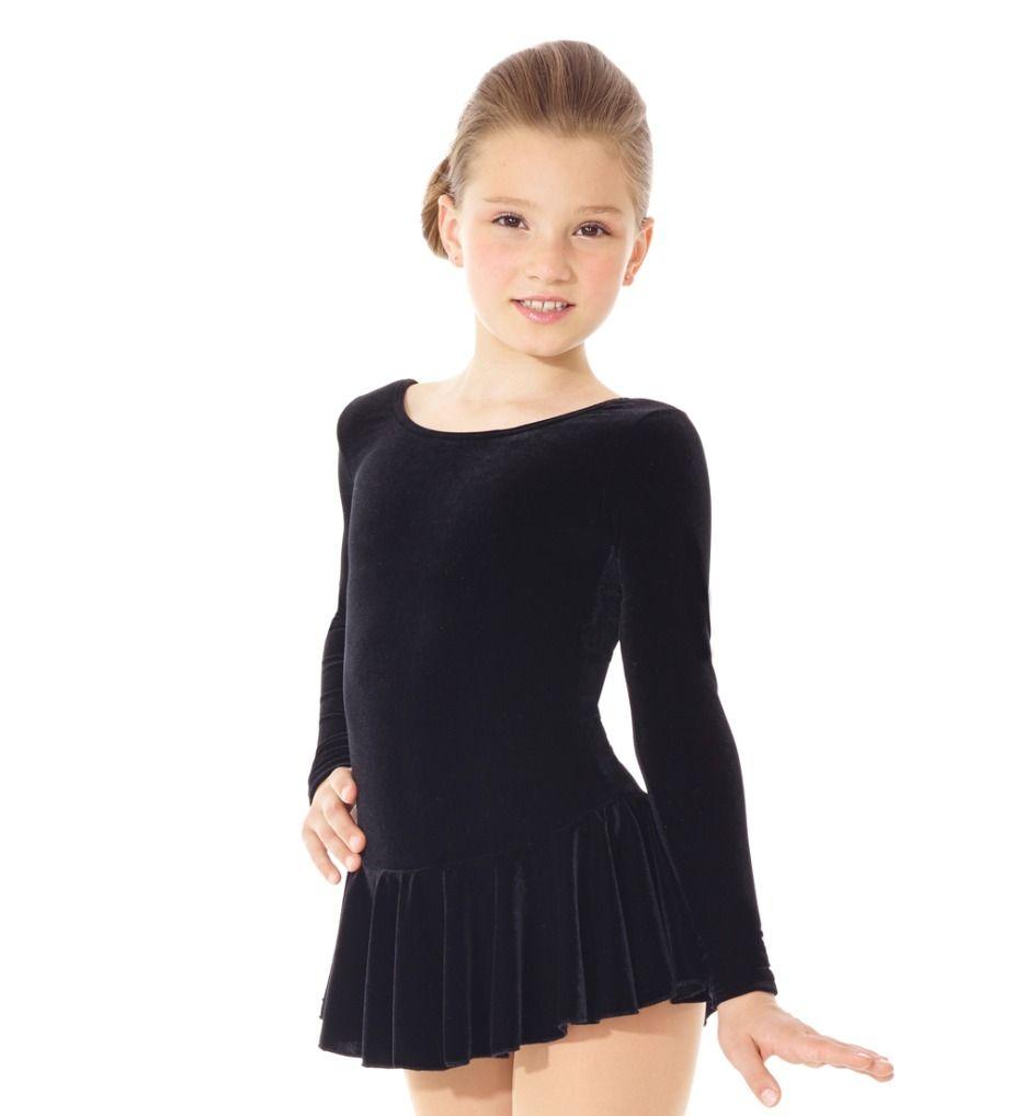 Black figure skate dress front view