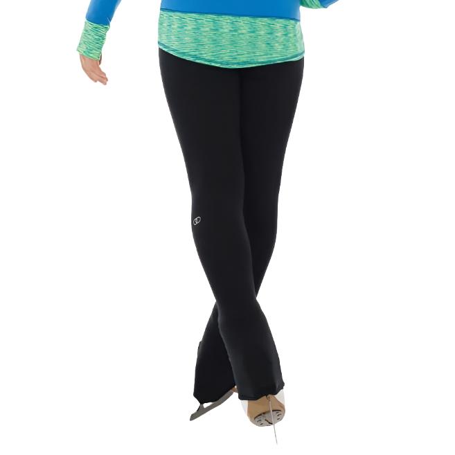 Black MONDOR leggings with blue top for skating