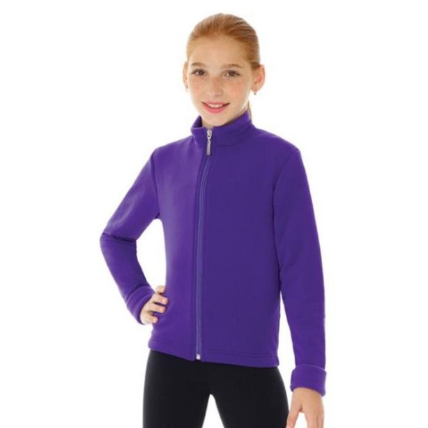 Purple Mondor Polartec figure skate jacket front view