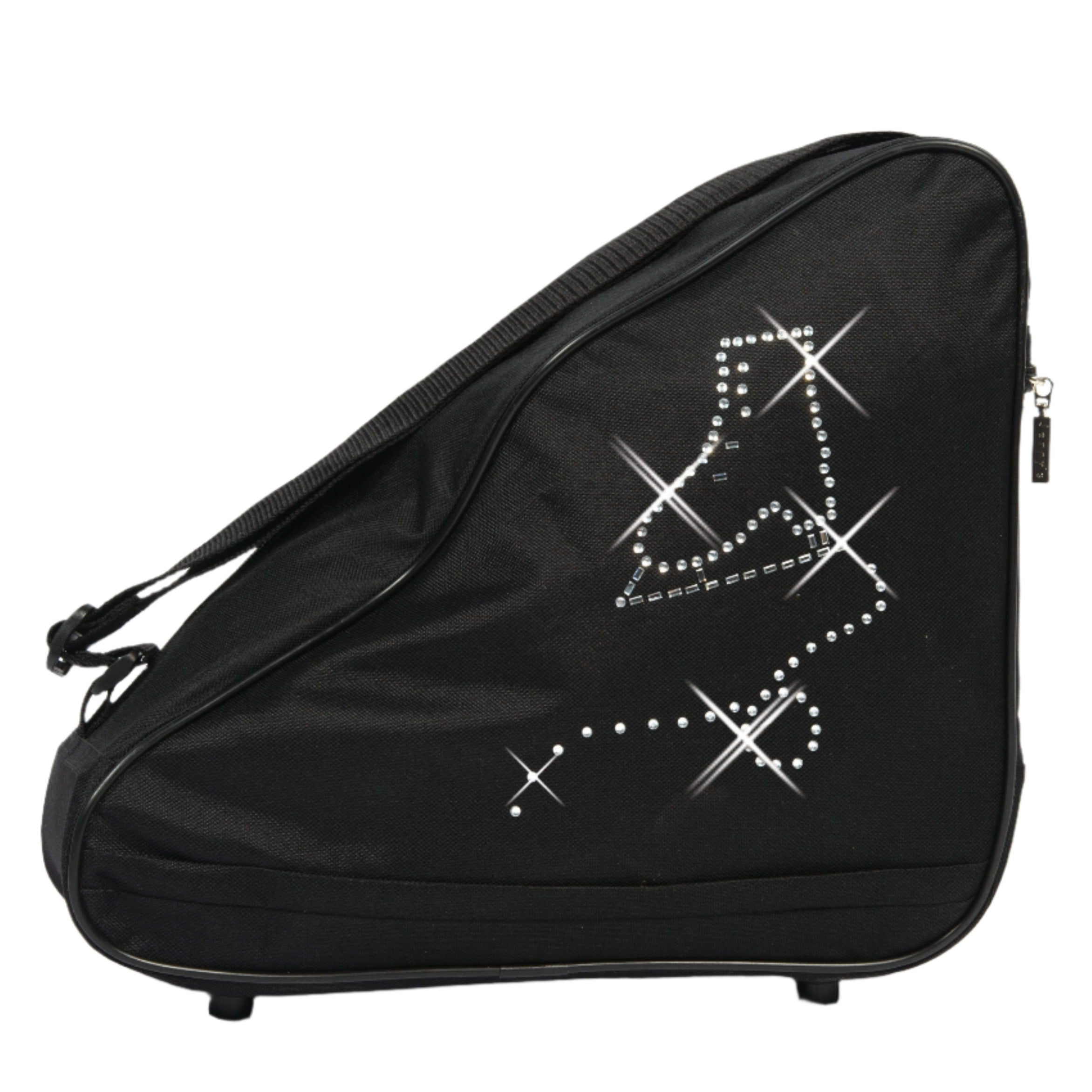 JR1036 Crystal Skate Single Bag - Black with rhinestone design