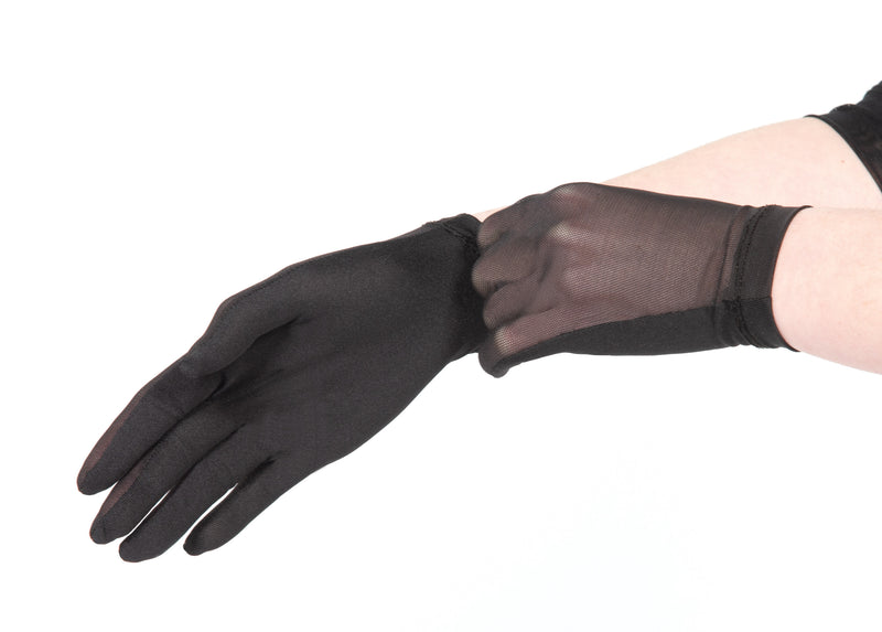 Gants de compétition en maille solide JR1120-BK - Noir