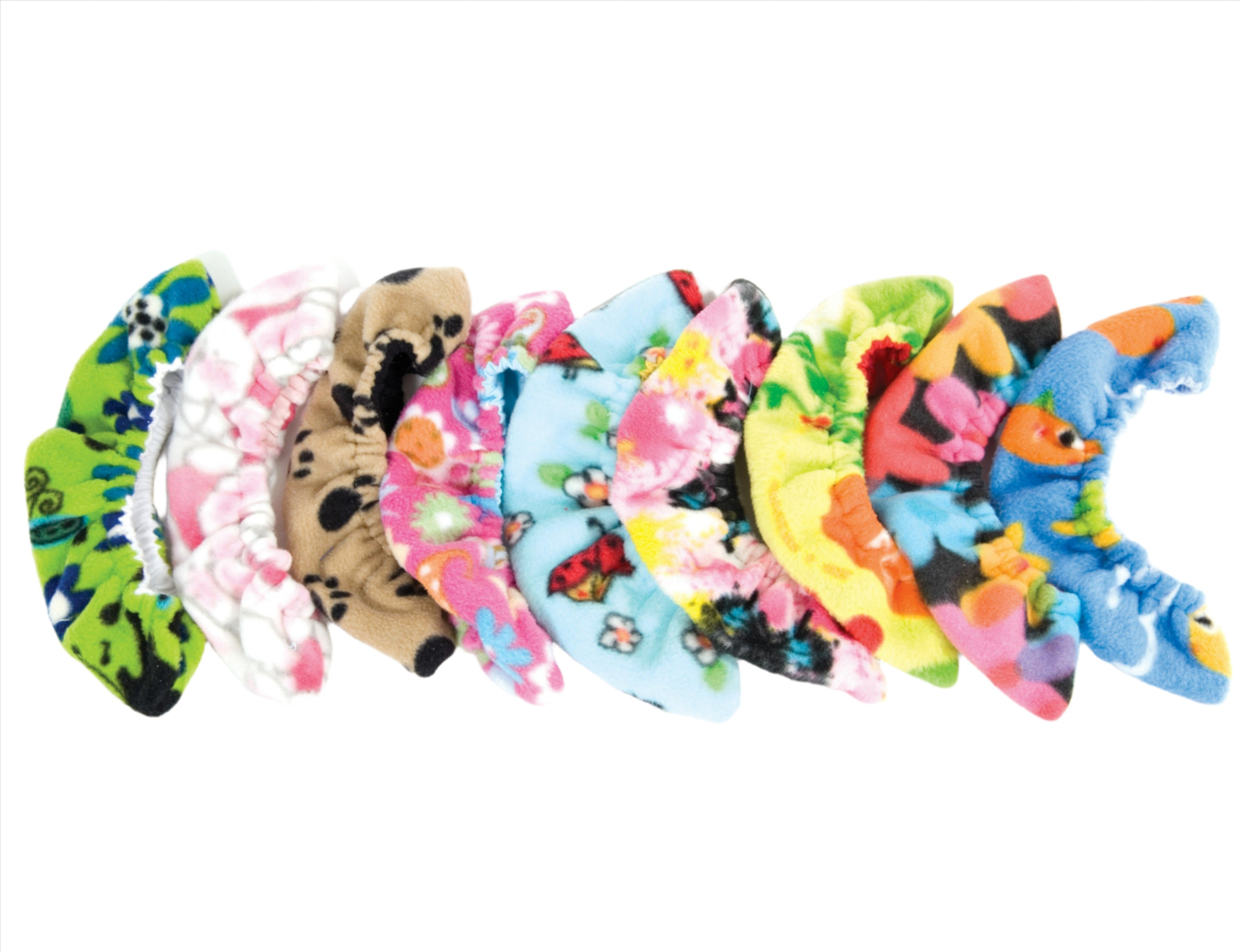 Colorful fleece blade covers for ice skates