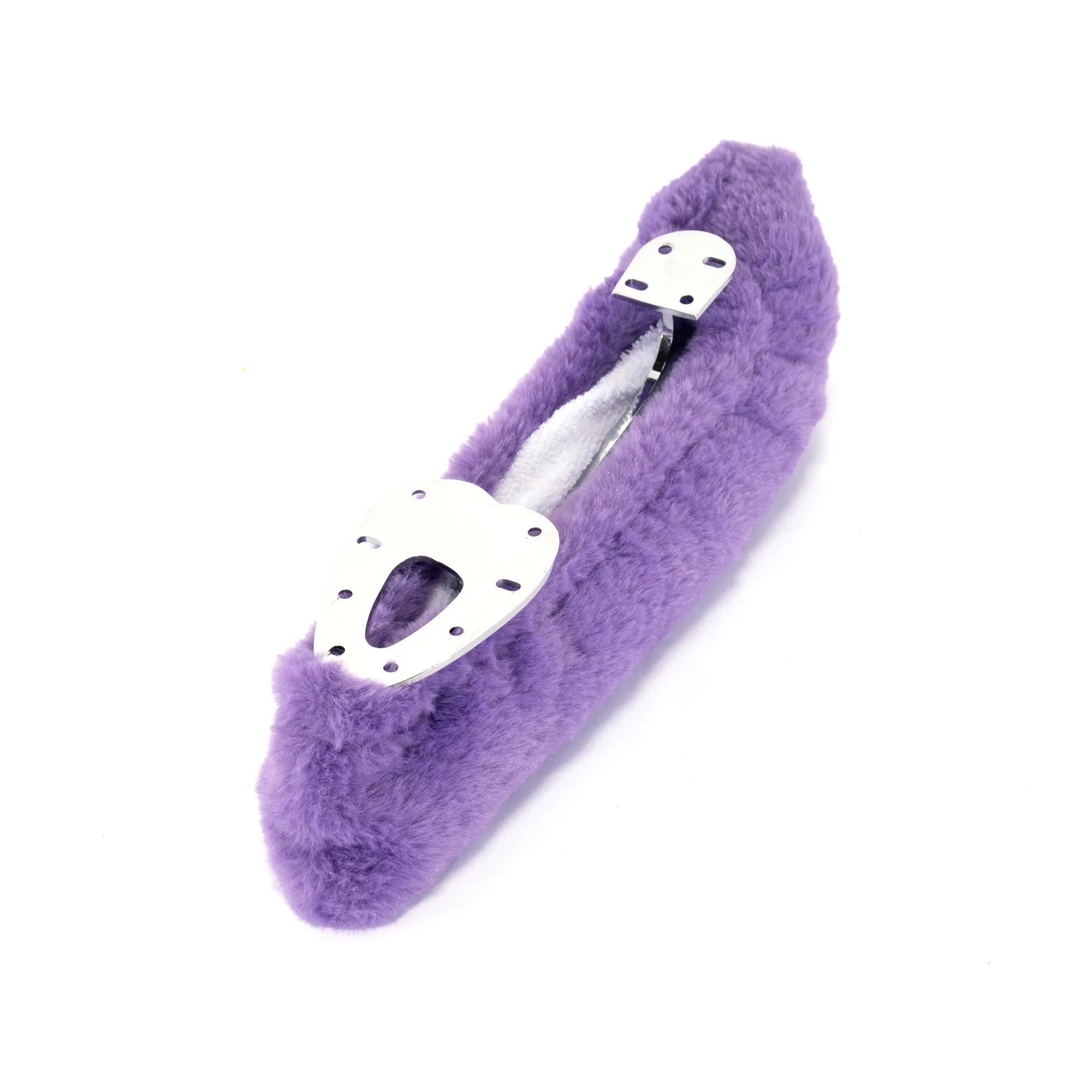 JR1380-PC Plushies Pillow Soakers - Purple Chinchilla with soft terry cloth lining and thick padding for protecting ice skate blades.