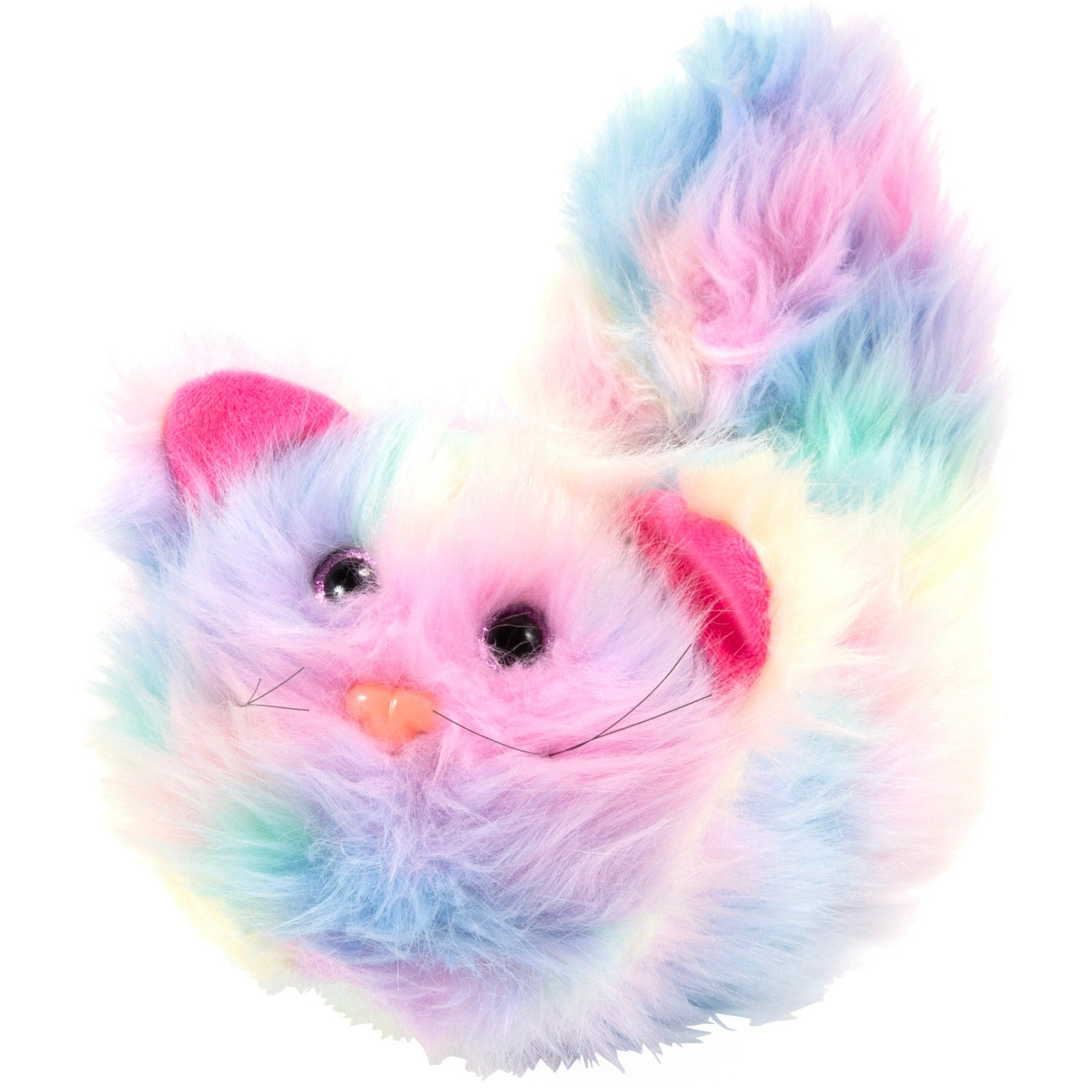 Pastel fluffy kitty critter tail cover for ice skates