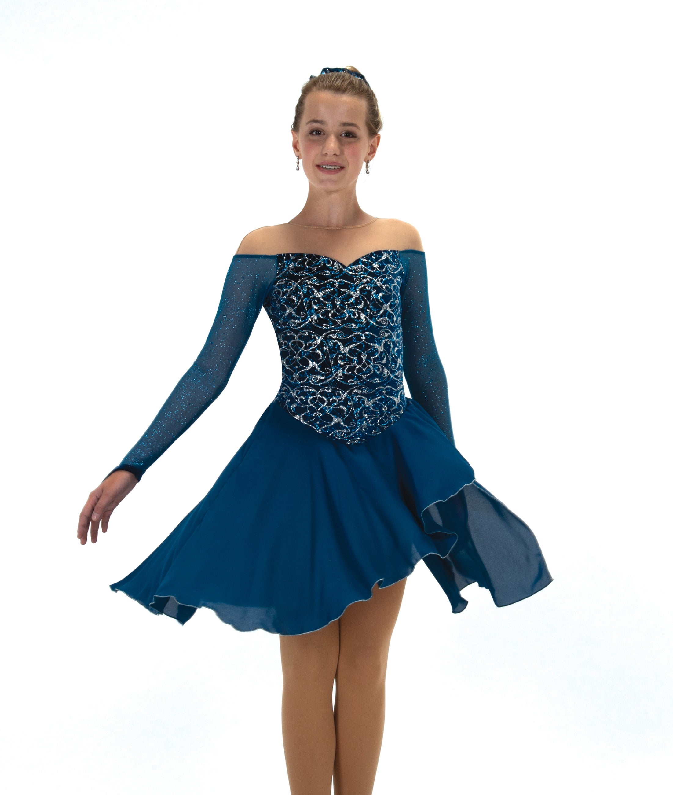 JR197 Oceans of Dances Dance Figure Skate Dress