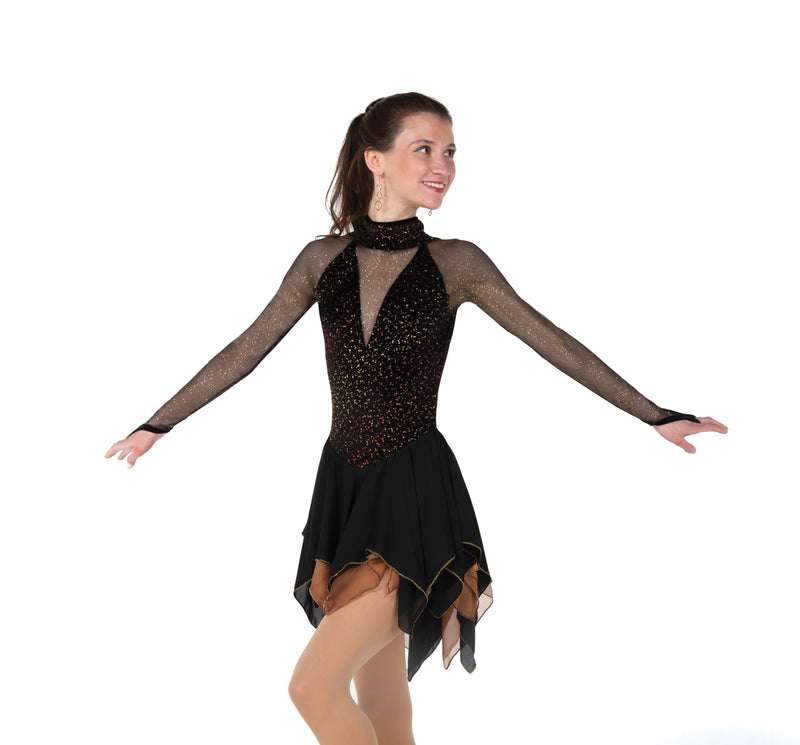 JR202 Blackened Bronze Dance Figure Skate Dress