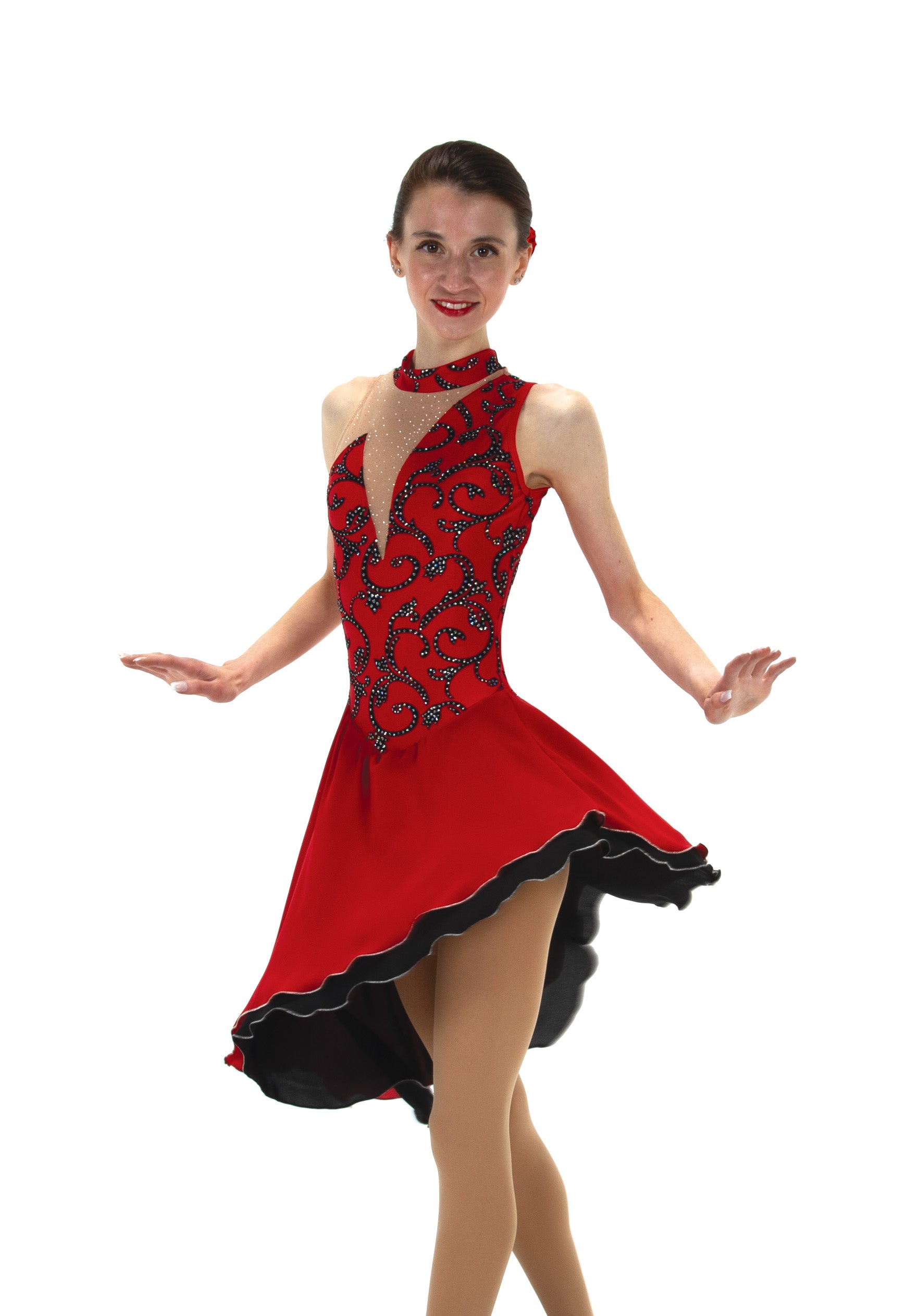 JR207 Tango on Fire Dance Figure Skate Dress