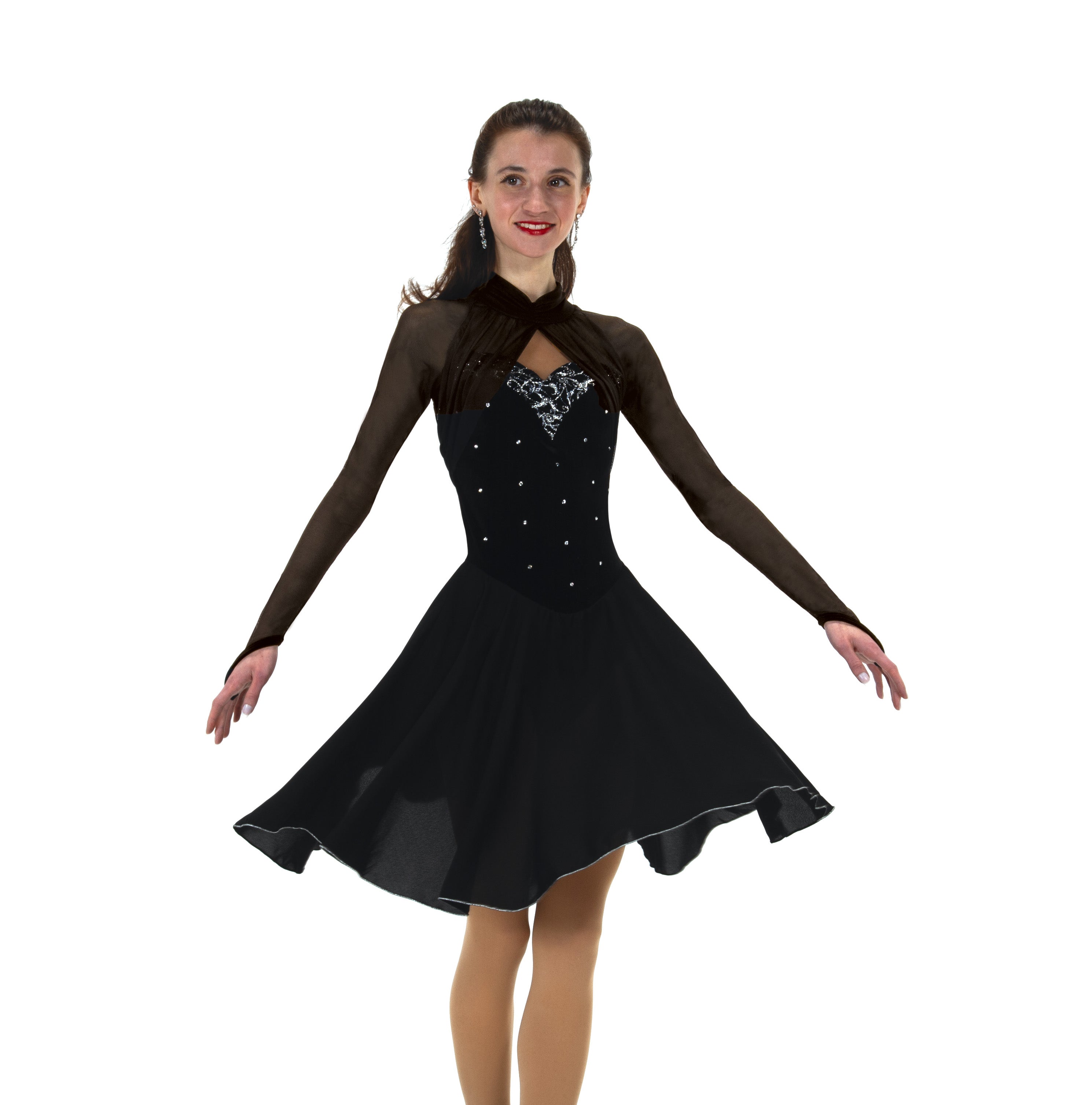 JR208 Dance into the Night Dance Figure Skate Dress