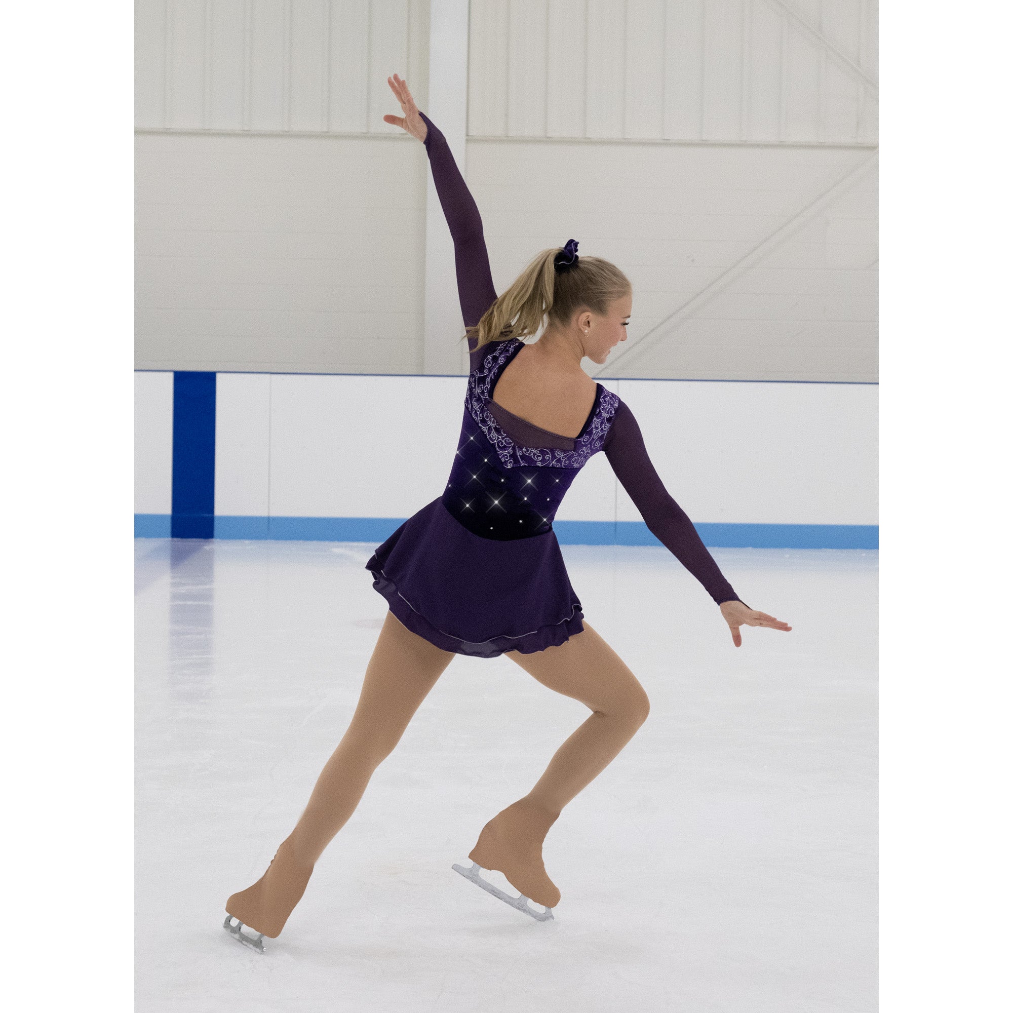 purple skating dress Sagester Figure Skating Dress Style: 149, Fuchsia Purple