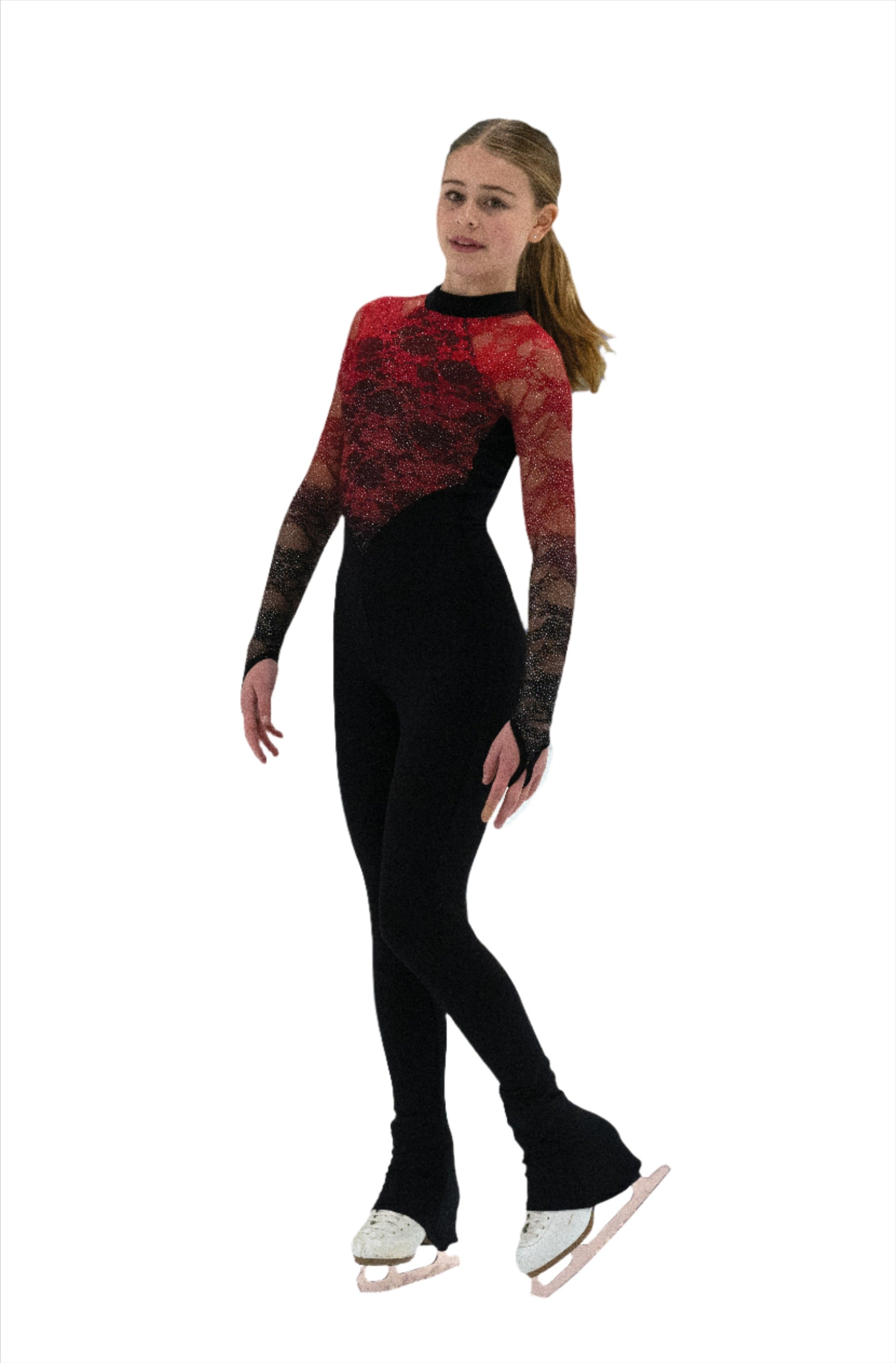 JR288 Bonfire Lace 1-Piece front view on ice