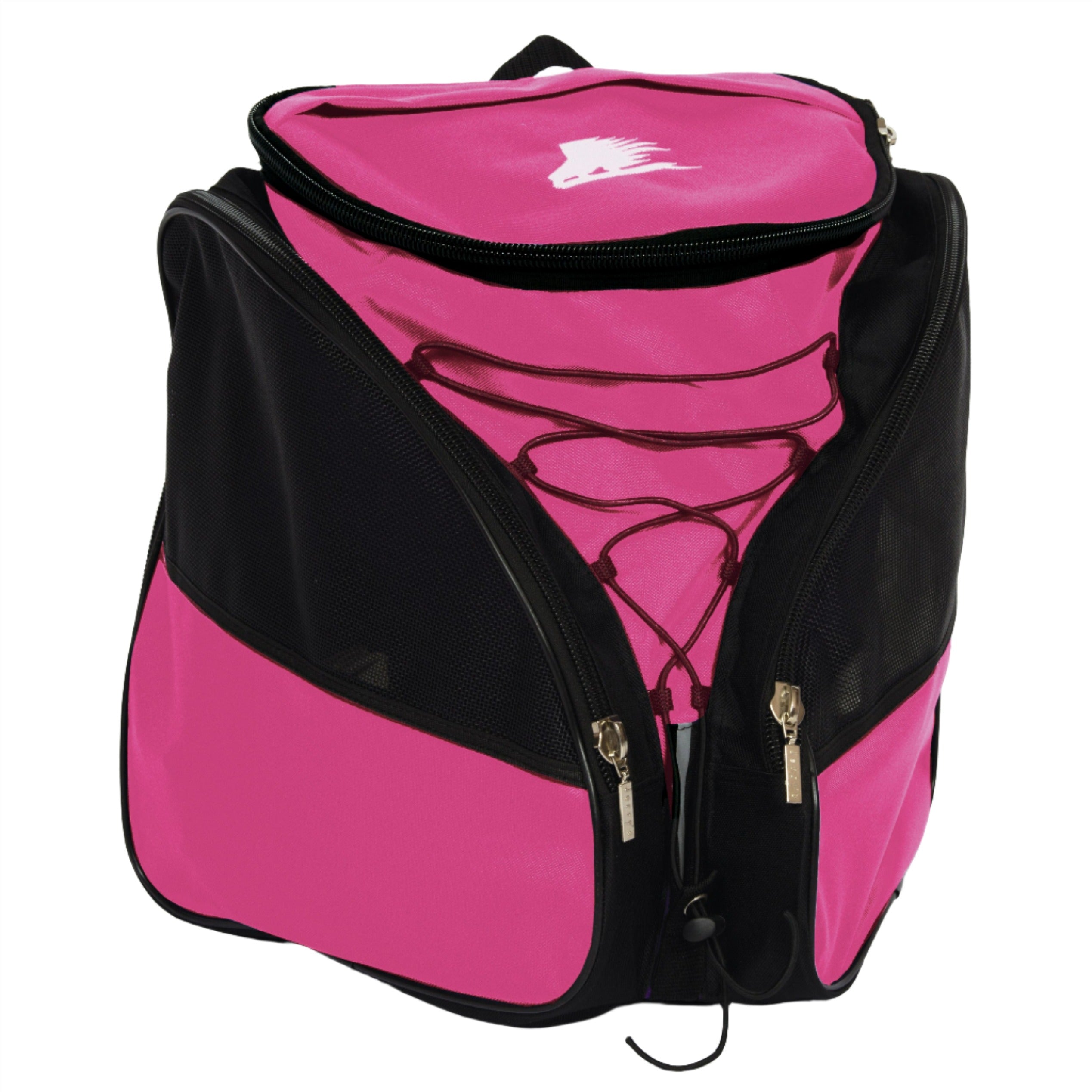 JR3070 Bungee Skate Back Pack - Pink with mesh compartments