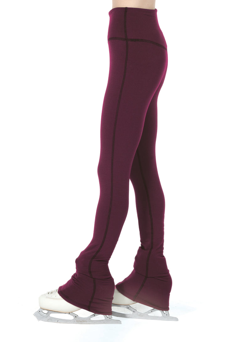 JR388-WN High Waist Fleece Leggings - Wine