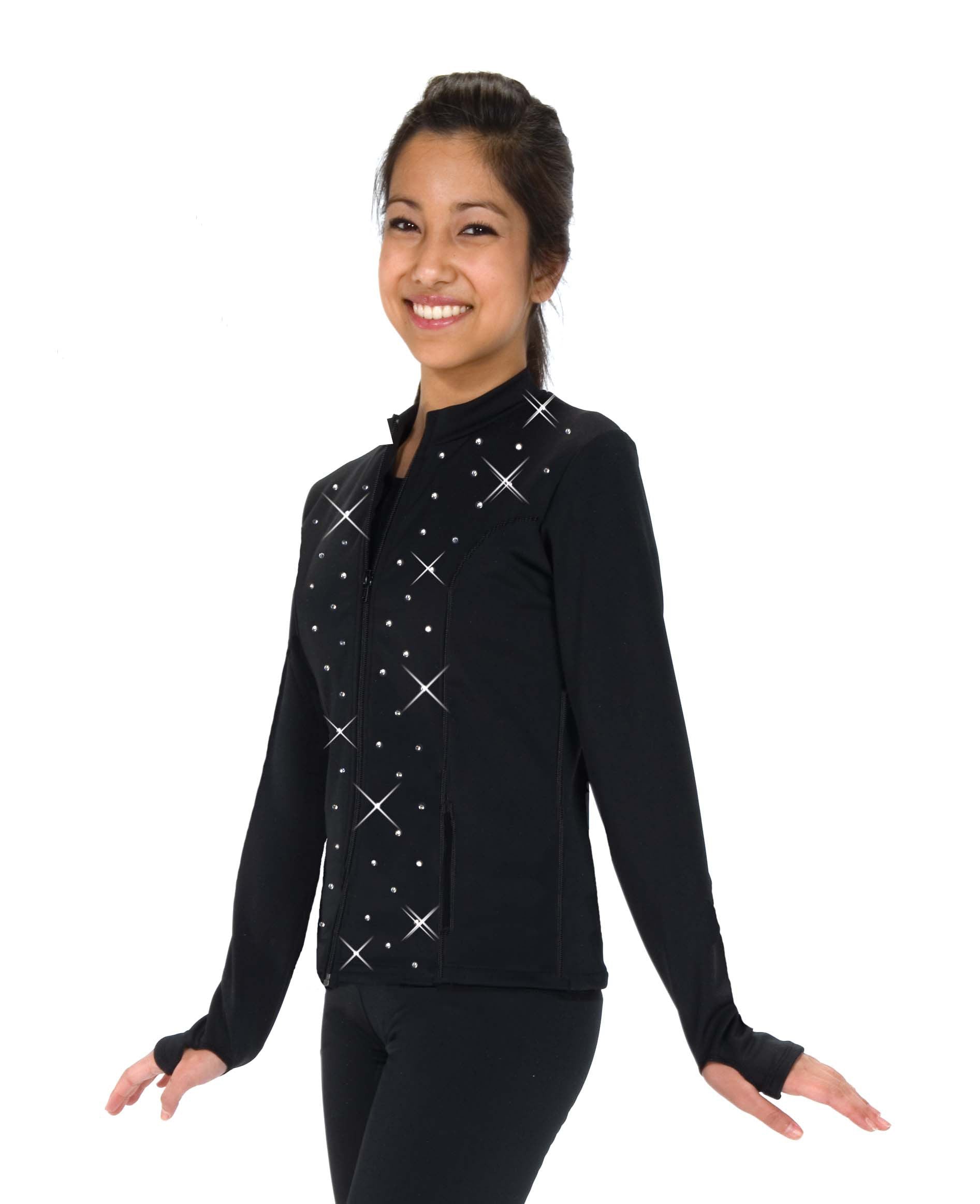 JR406 Crystal Fleece Jacket with sparkle design