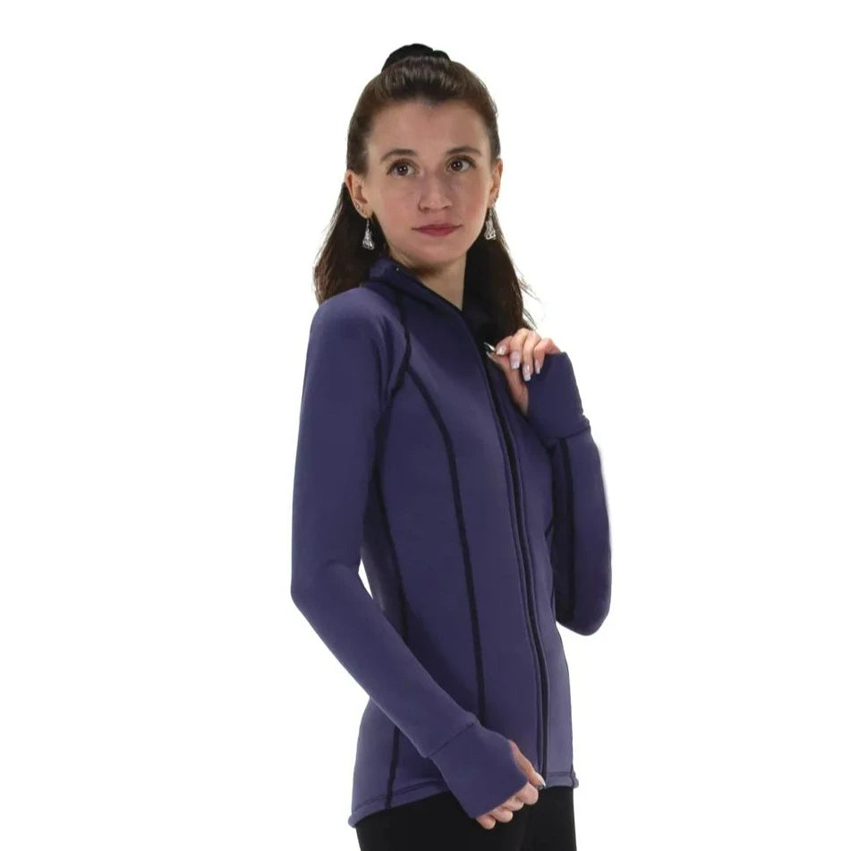 JR408-DP Fleece Glide Jacket in Dusty Purple for skating