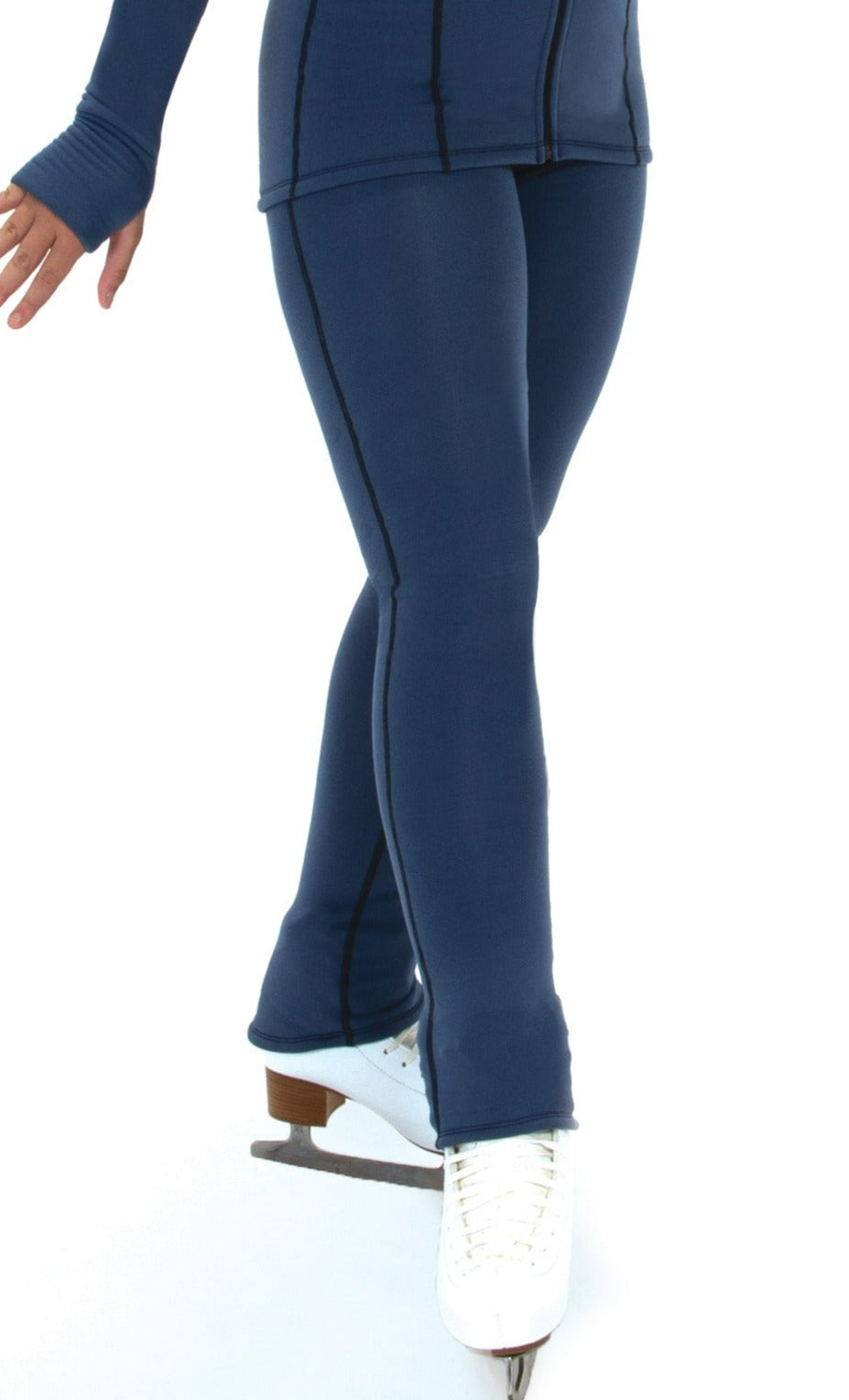 JR388-SB Legging taille haute en polaire - Bleu orage