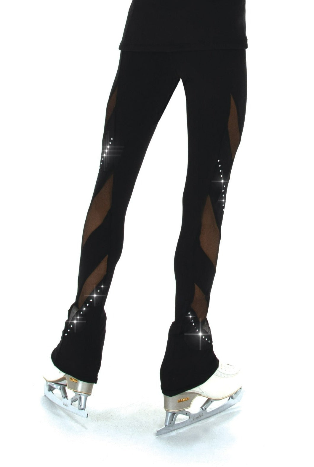 Back view of JR393 Crystal Mesh Leggings