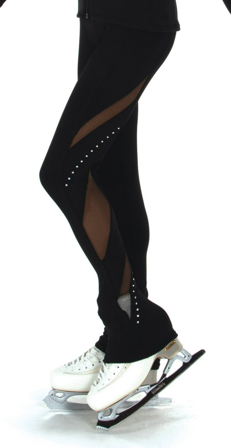 Side view of JR393 Crystal Mesh Leggings