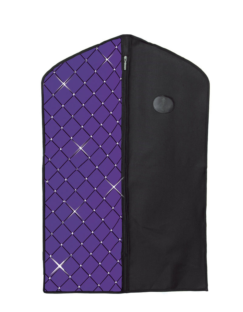JR5022 Diamond Crystal Garment Bag - Purple