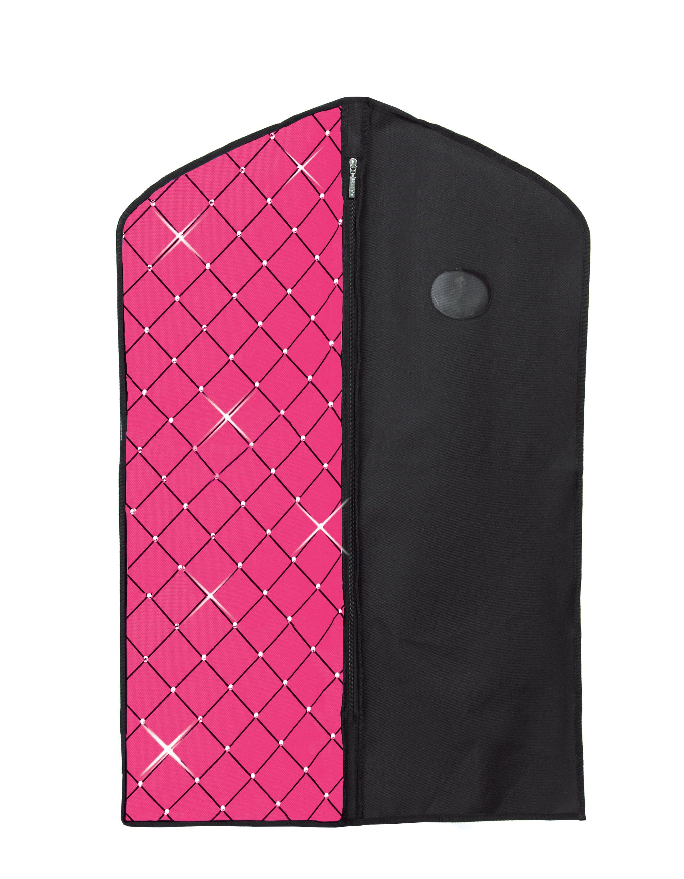 JR5044 Pink Diamond Crystal Garment Bag for sports gear