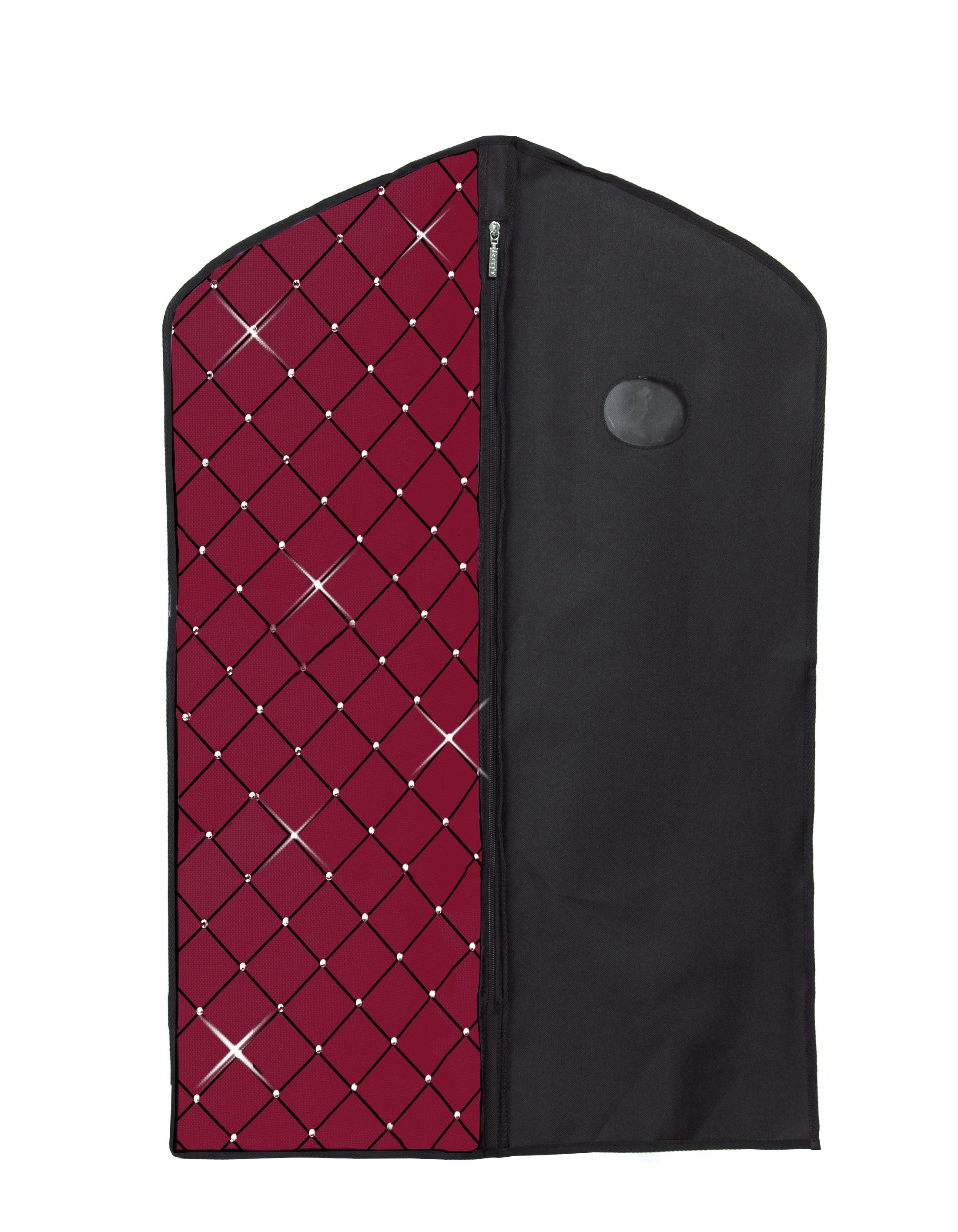 JR5088 Diamond Crystal Garment Bag - Wine, sport bag