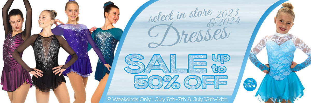 50% off in store dresses event