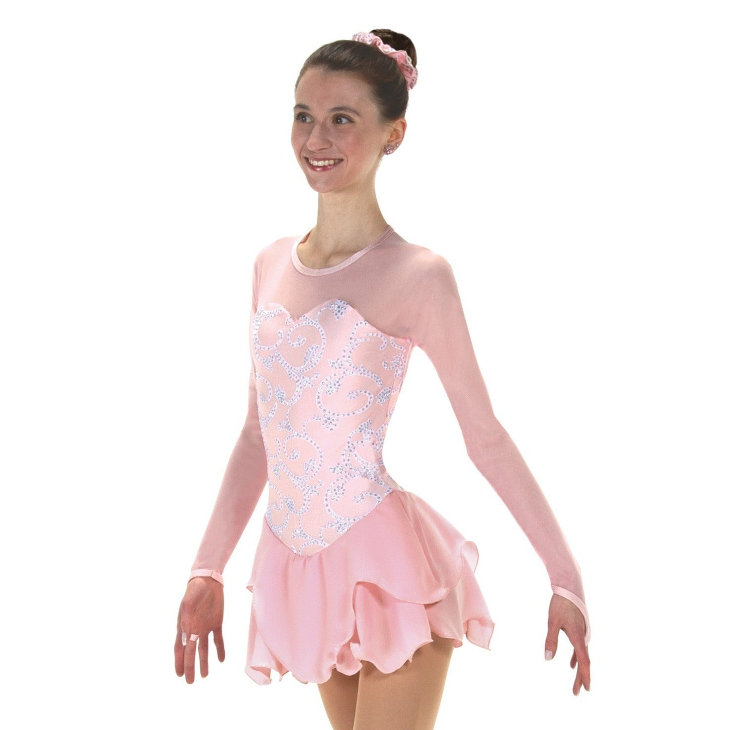 JR526 Frost Petal Dance Figure Skate Dress