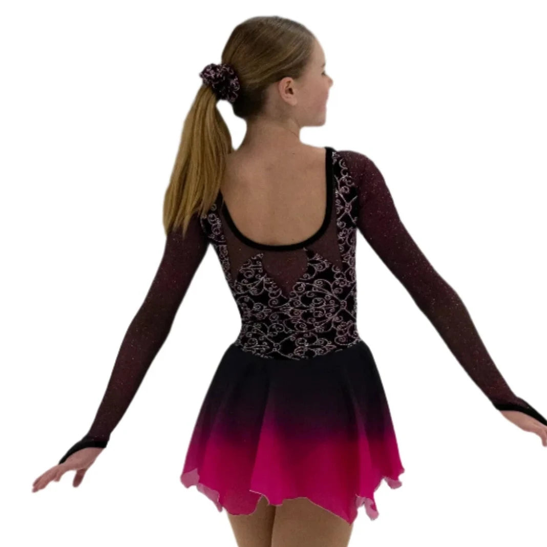 JR568 Pinch of Pink Figure Skate Dress