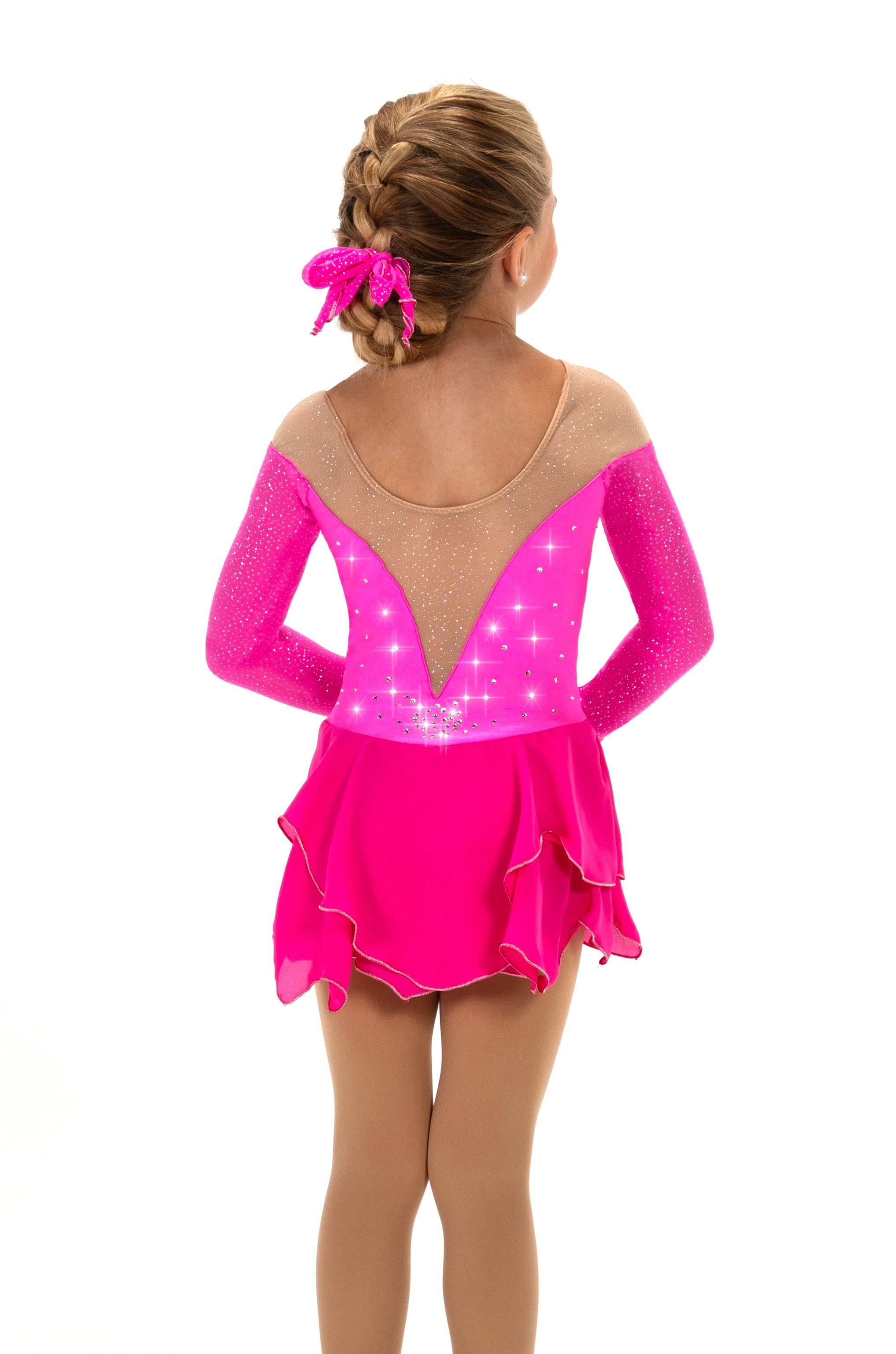 Compelling Figure Skate Dress - Pink Glow Compelling Figure Skate Dress - Pink Glow