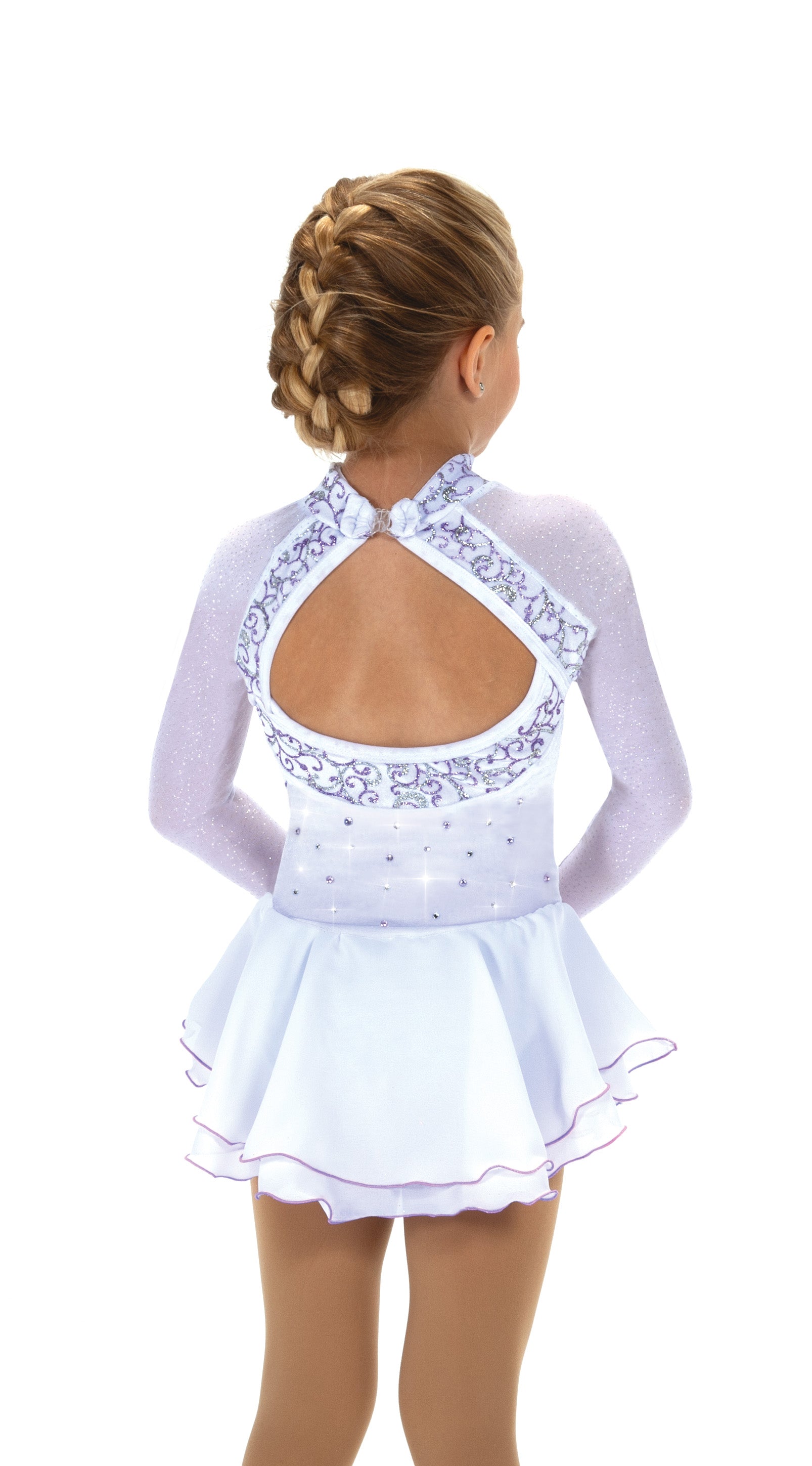 Robe de patinage artistique JR605-SW White Knight - Blanche-Neige