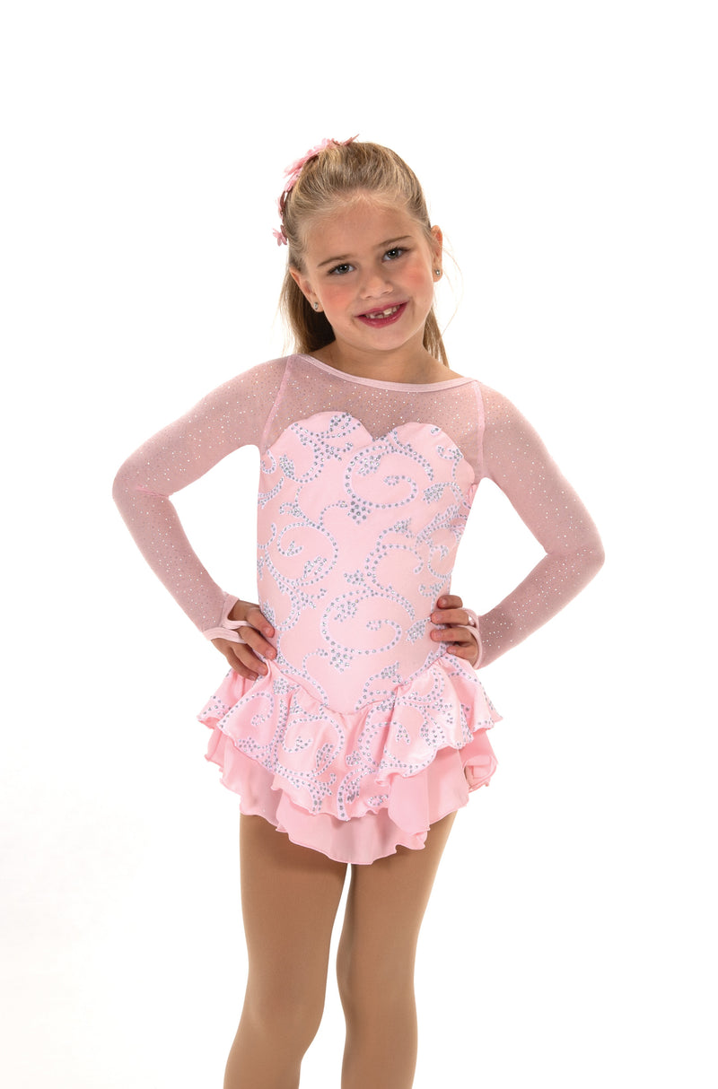 JR615-PK Sugar Sweet Figure Skate Dress - Pink