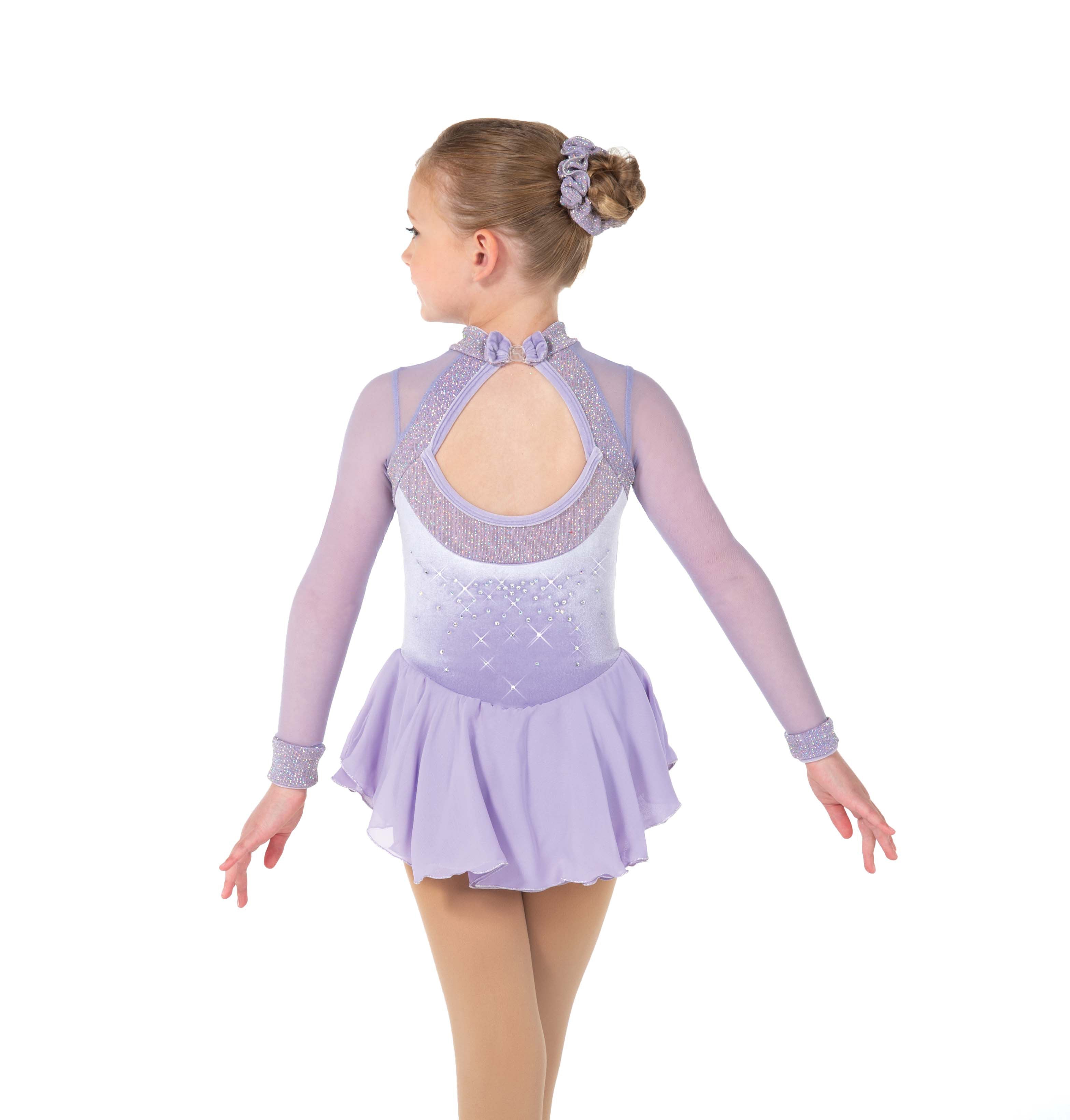 JR616 Wisteria Wishes Figure Skate Dress back view