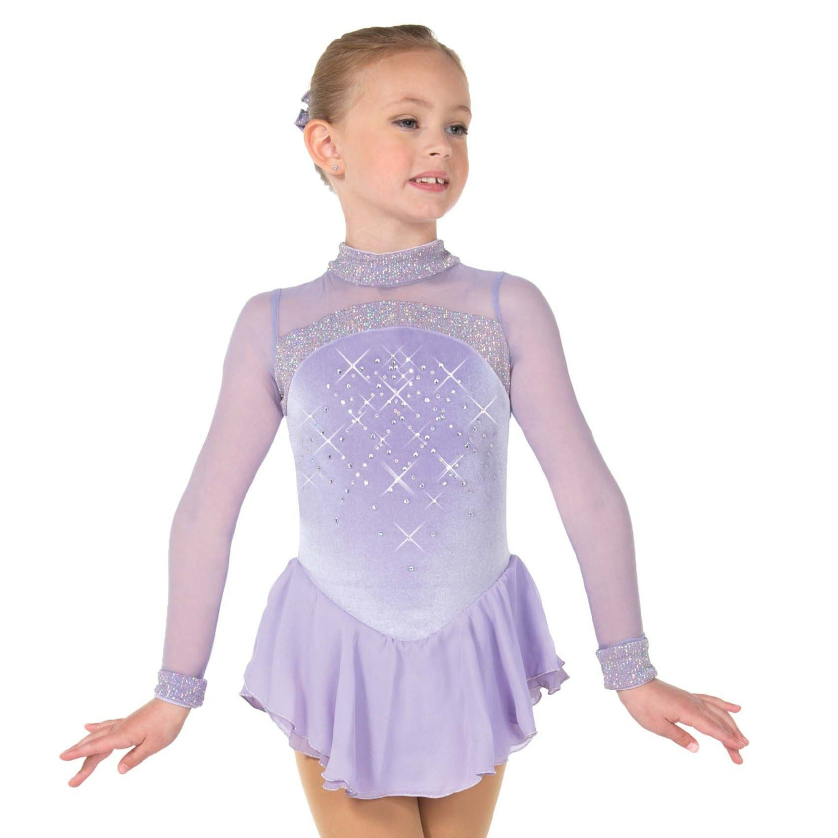 JR616 Wisteria Wishes Figure Skate Dress front view