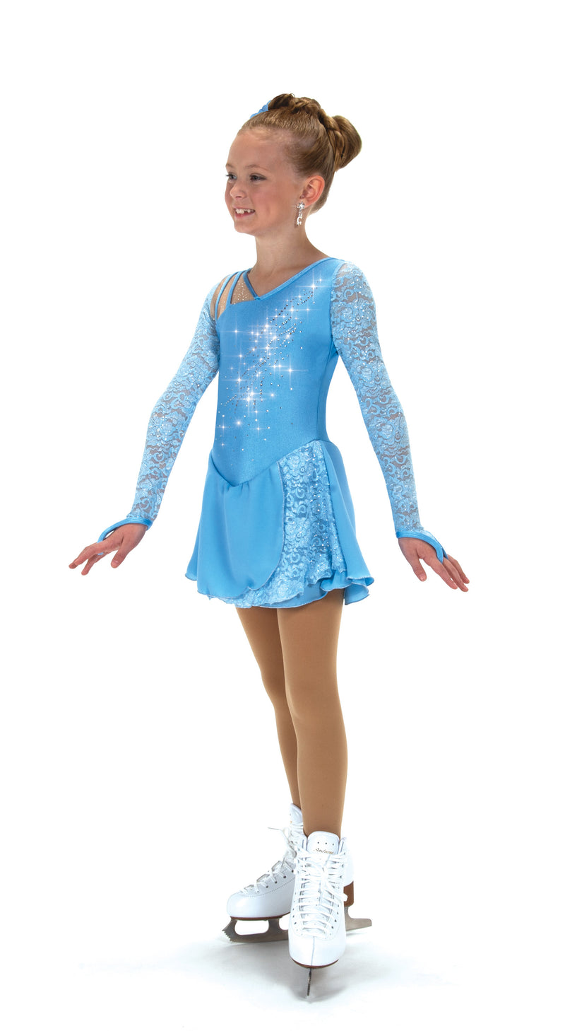 JR617-CB Side Glide Figure Skate Dress – Crystal Blue