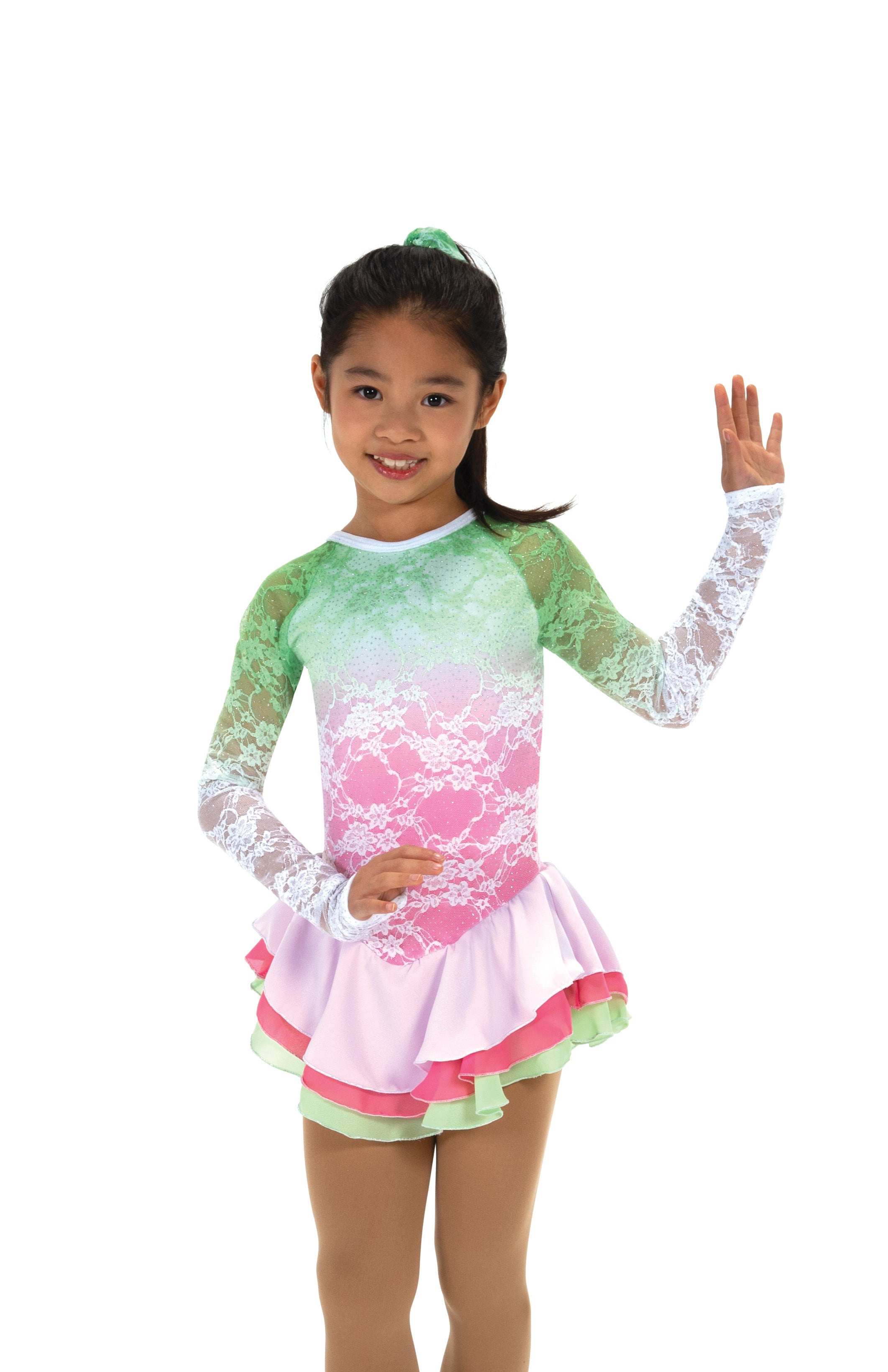 JR625 Sing in the Spring Figure Skate Dress, front view