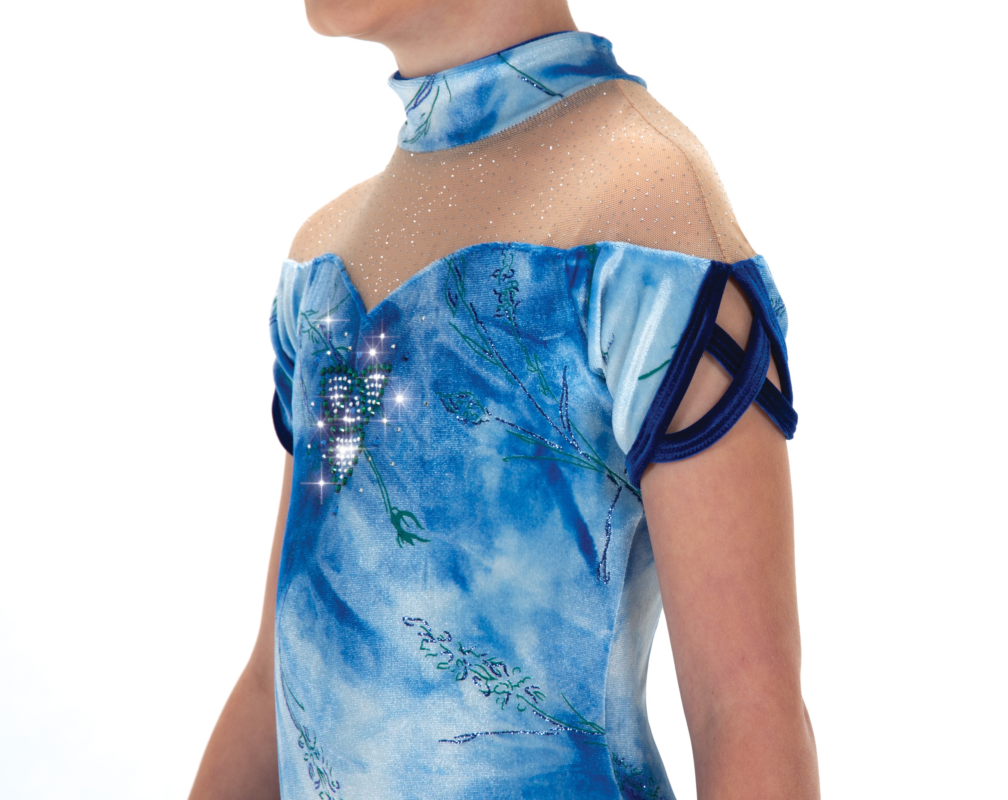 JR626 Celtic Charm Figure Skate Dress close-up detail