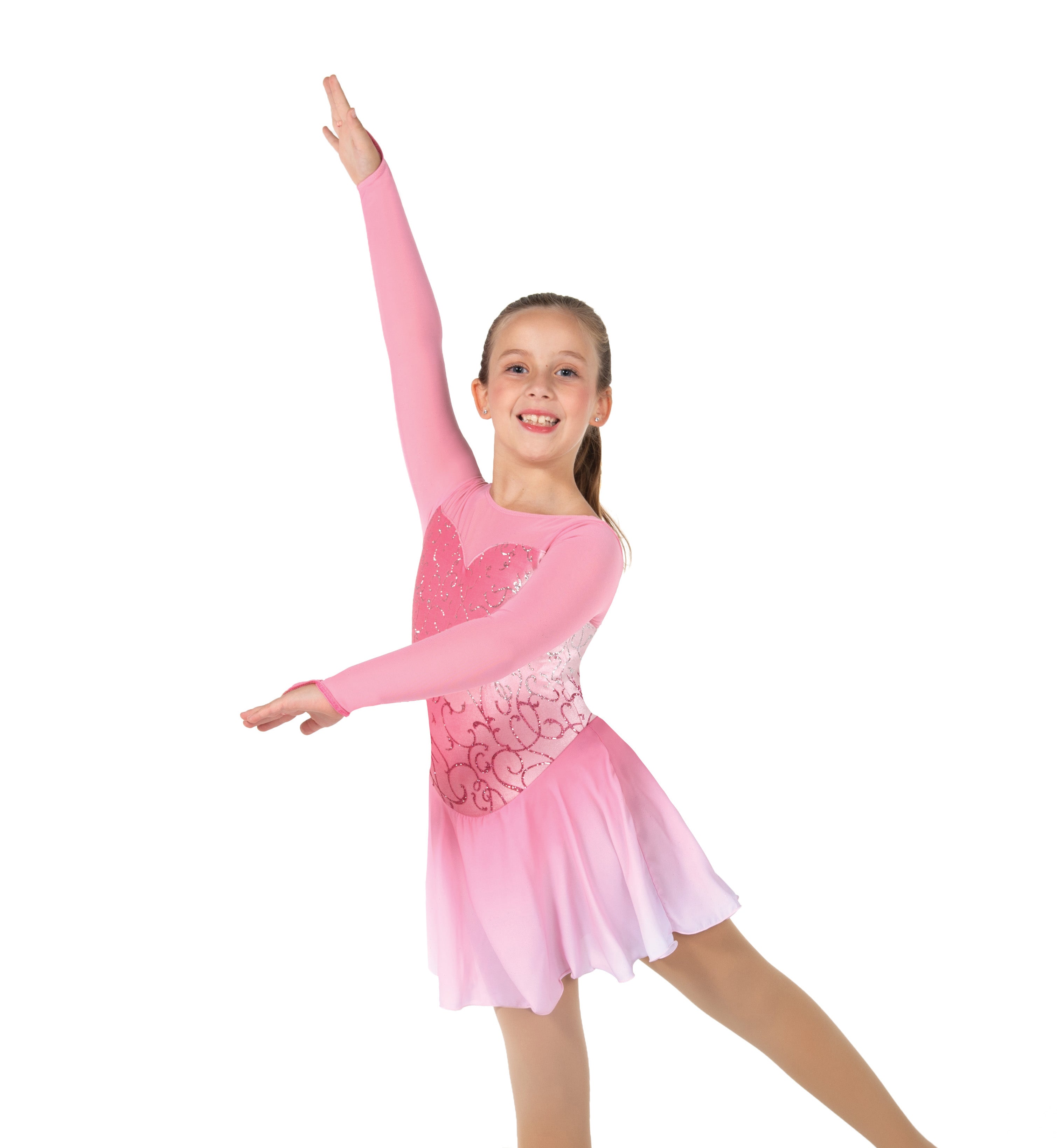 JR639 Drifting Petals Figure Skate Dress