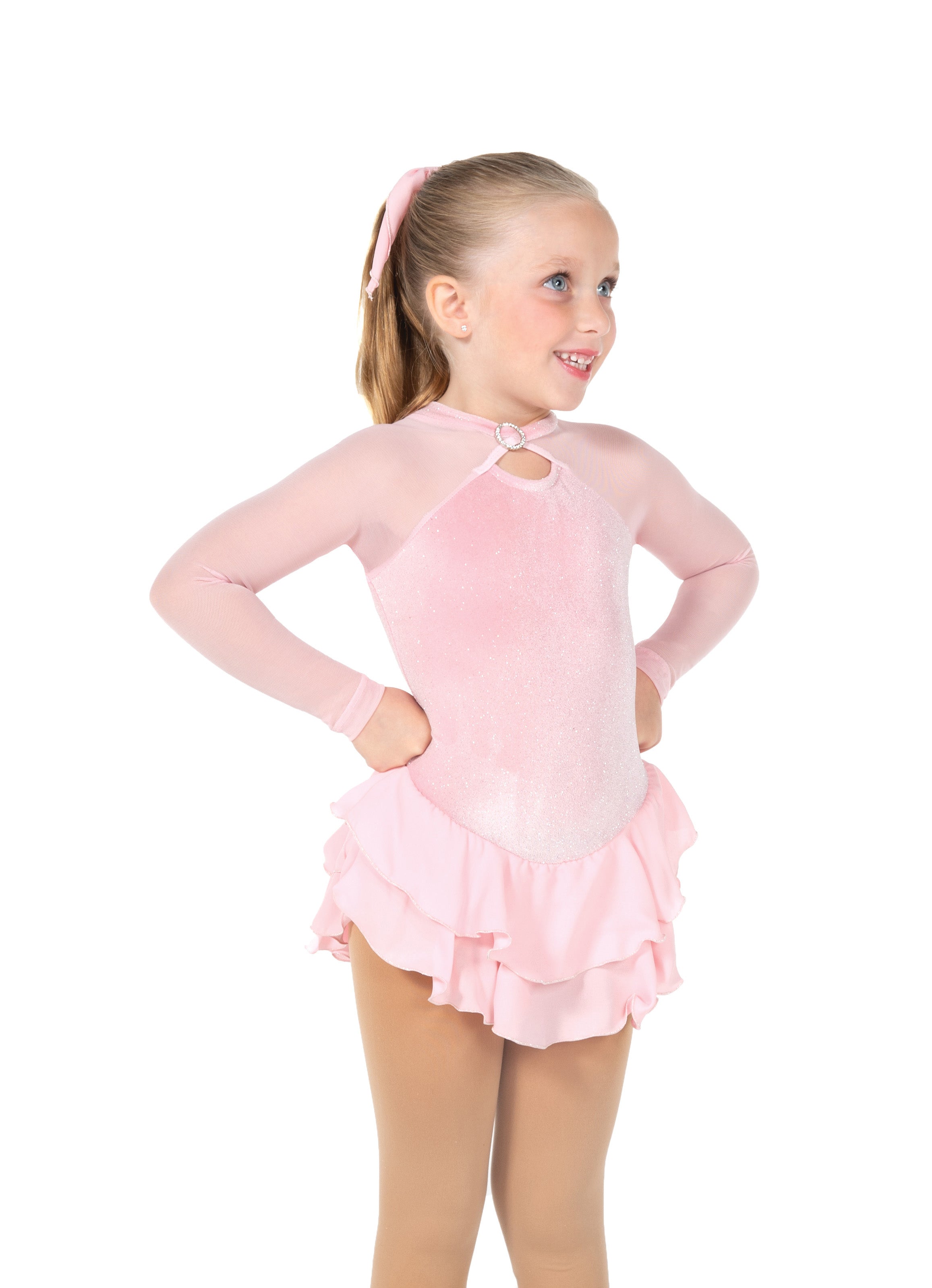 JR645-BP Shimmer Figure Skate Dress – Ballet Pink