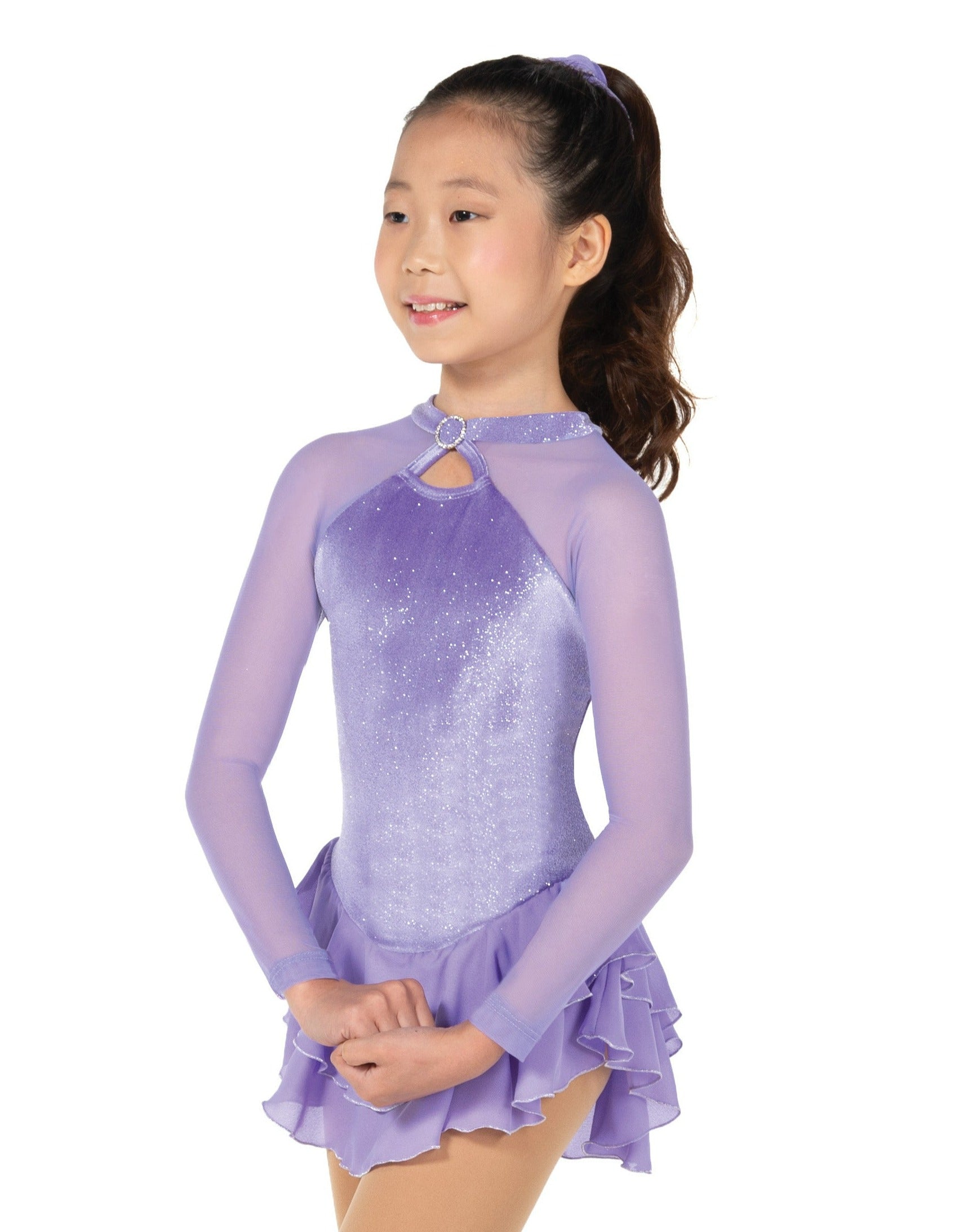 JR645-SI Shimmer Figure Skate Dress – Soft Iris