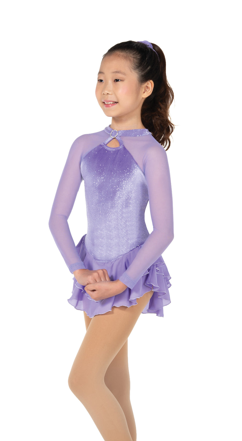 JR645-SI Shimmer Figure Skate Dress – Soft Iris