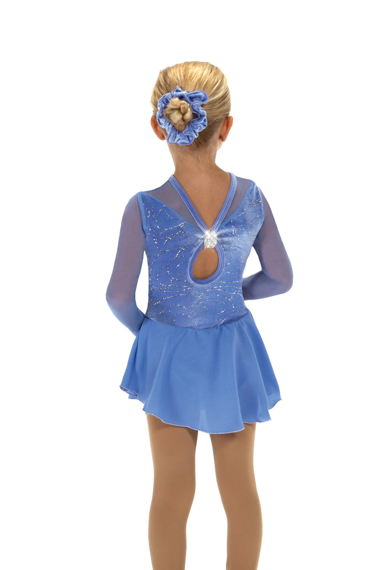 JR649-PB Treasures Figure Skate Dress – Periwinkle Blue