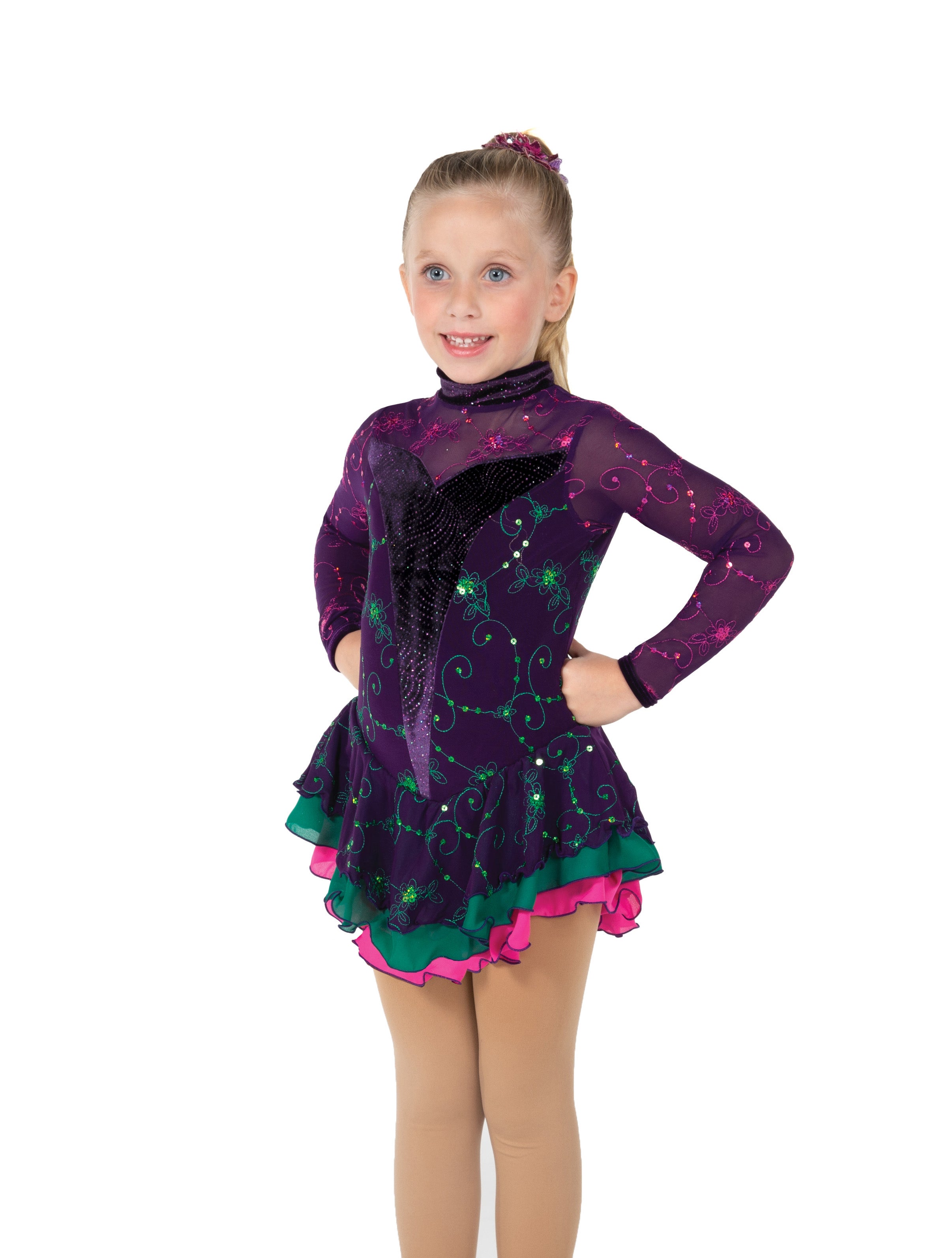 JR652 Jewel Box Figure Skate Dress, front view