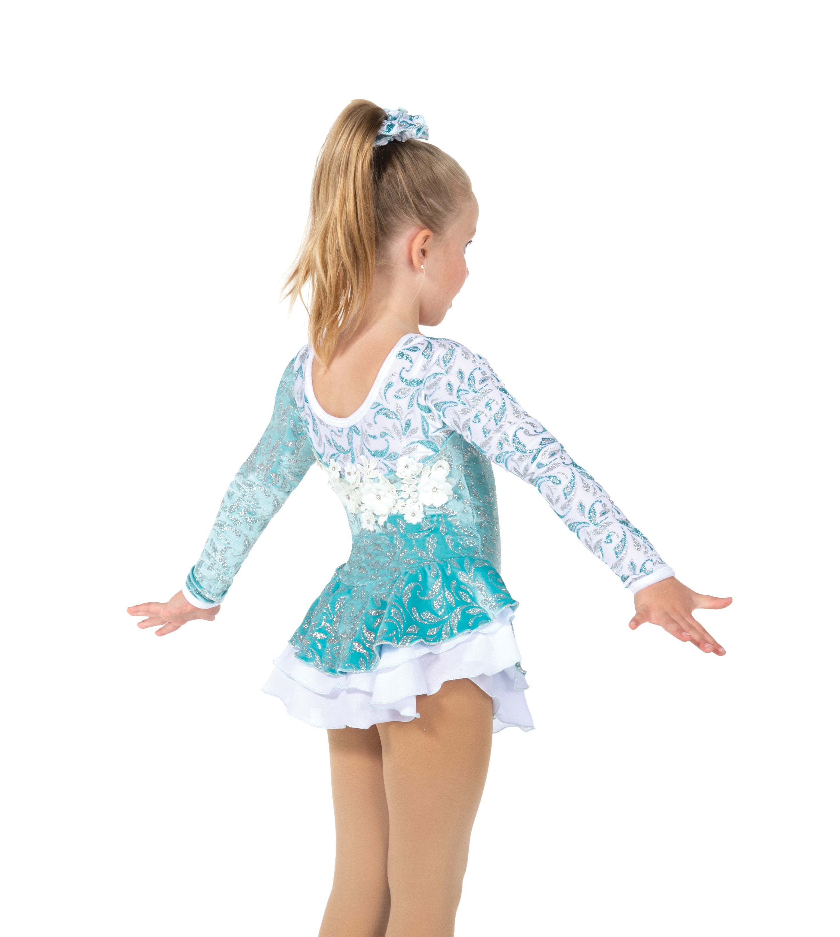 685 Frozen Whispers Figure Skate Dress, back view