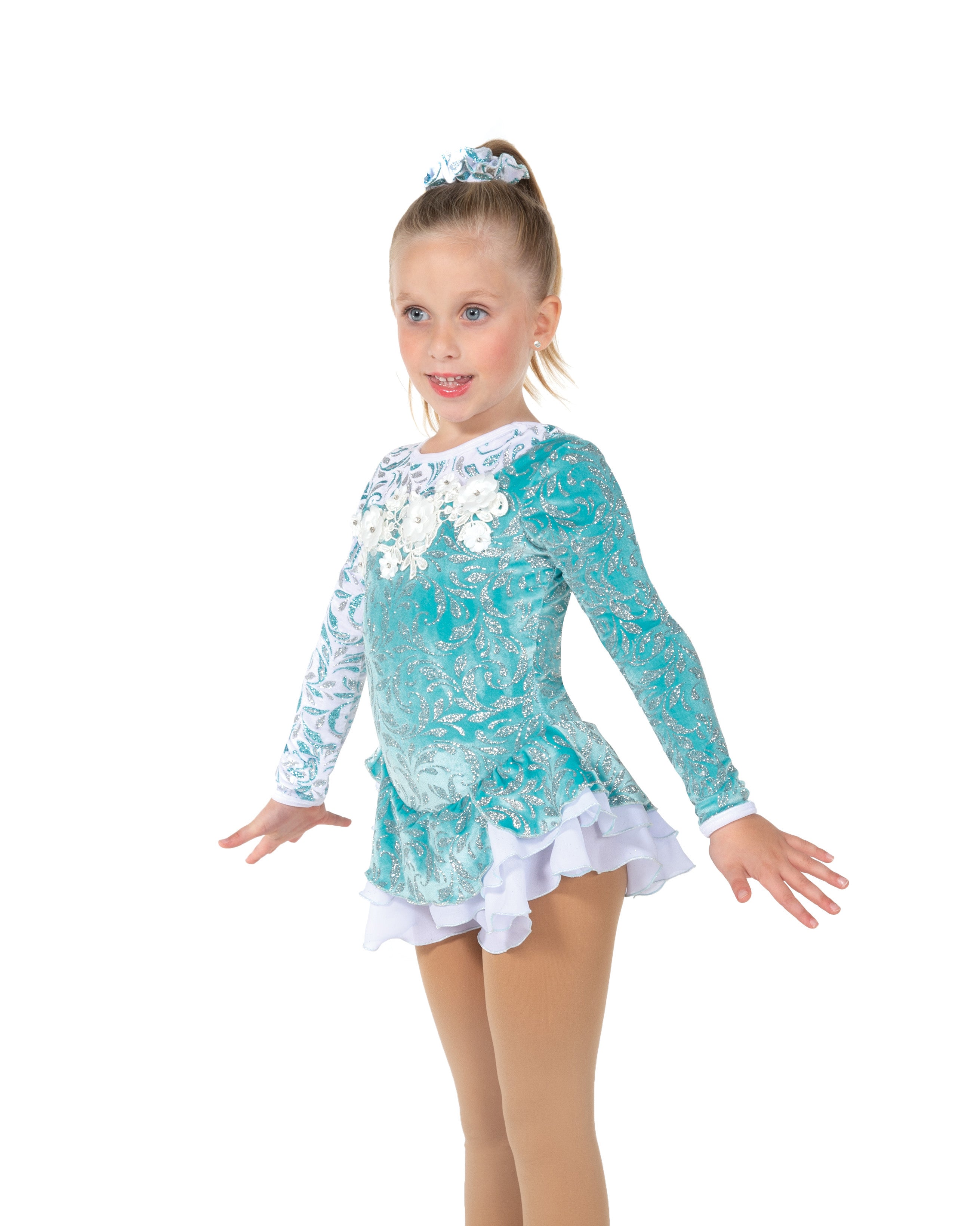 685 Frozen Whispers Figure Skate Dress, front view