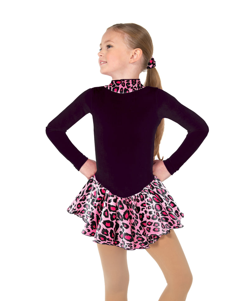 JR693-PK Fleece Catwalk Figure Skate Dress - Pink
