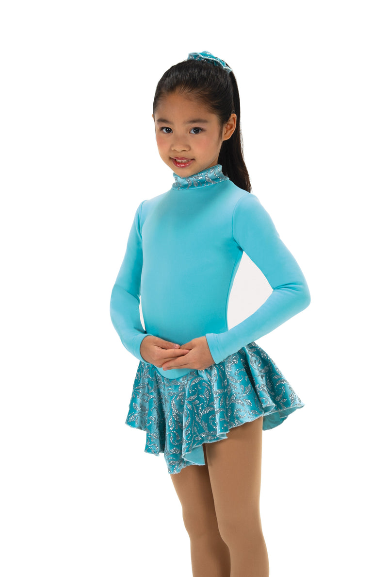 JR696-TB Fancy Fleece Figure Skate Dress – Tiffany Blue