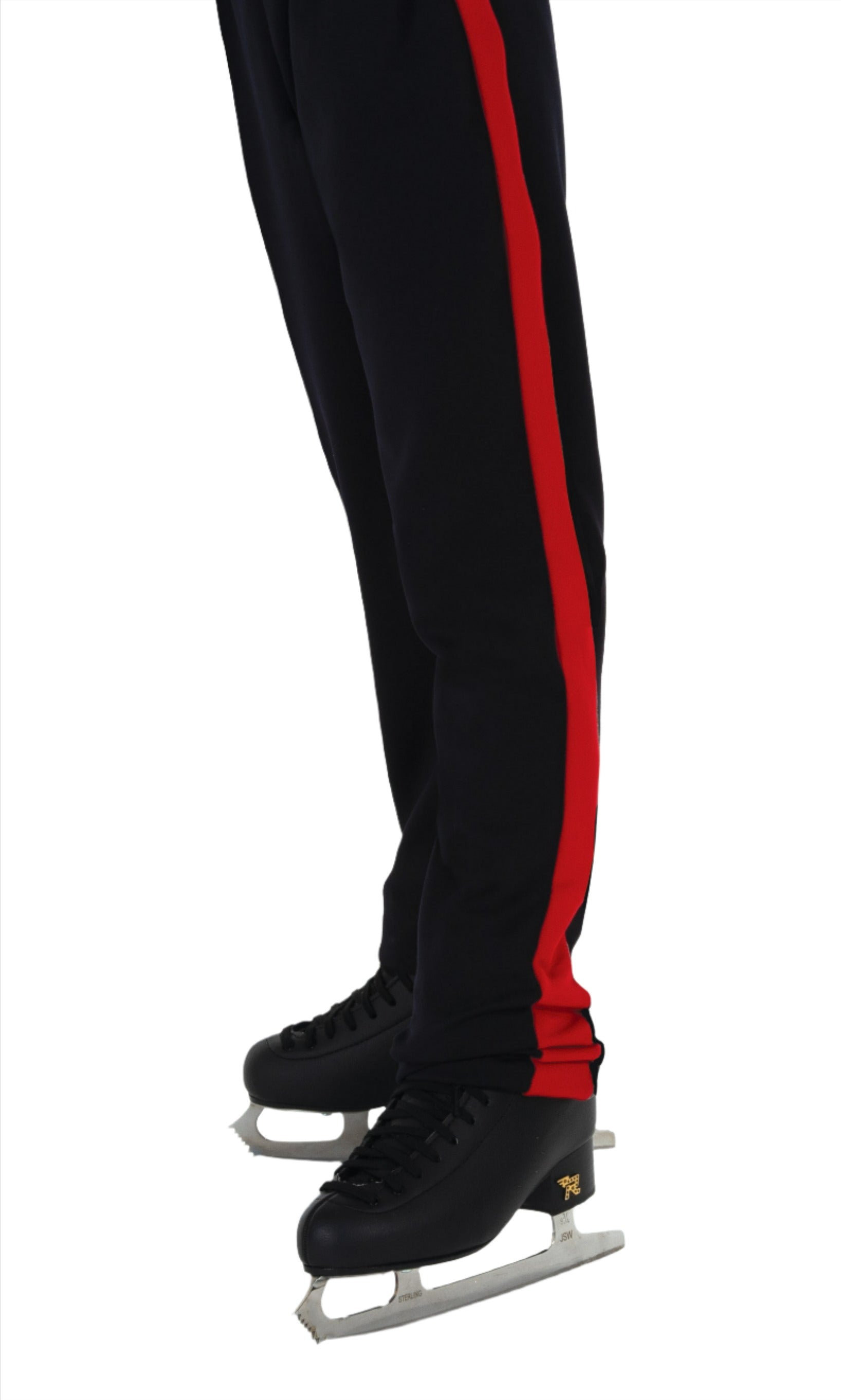 JR806-RD Mens Practice Pants with red side stripe